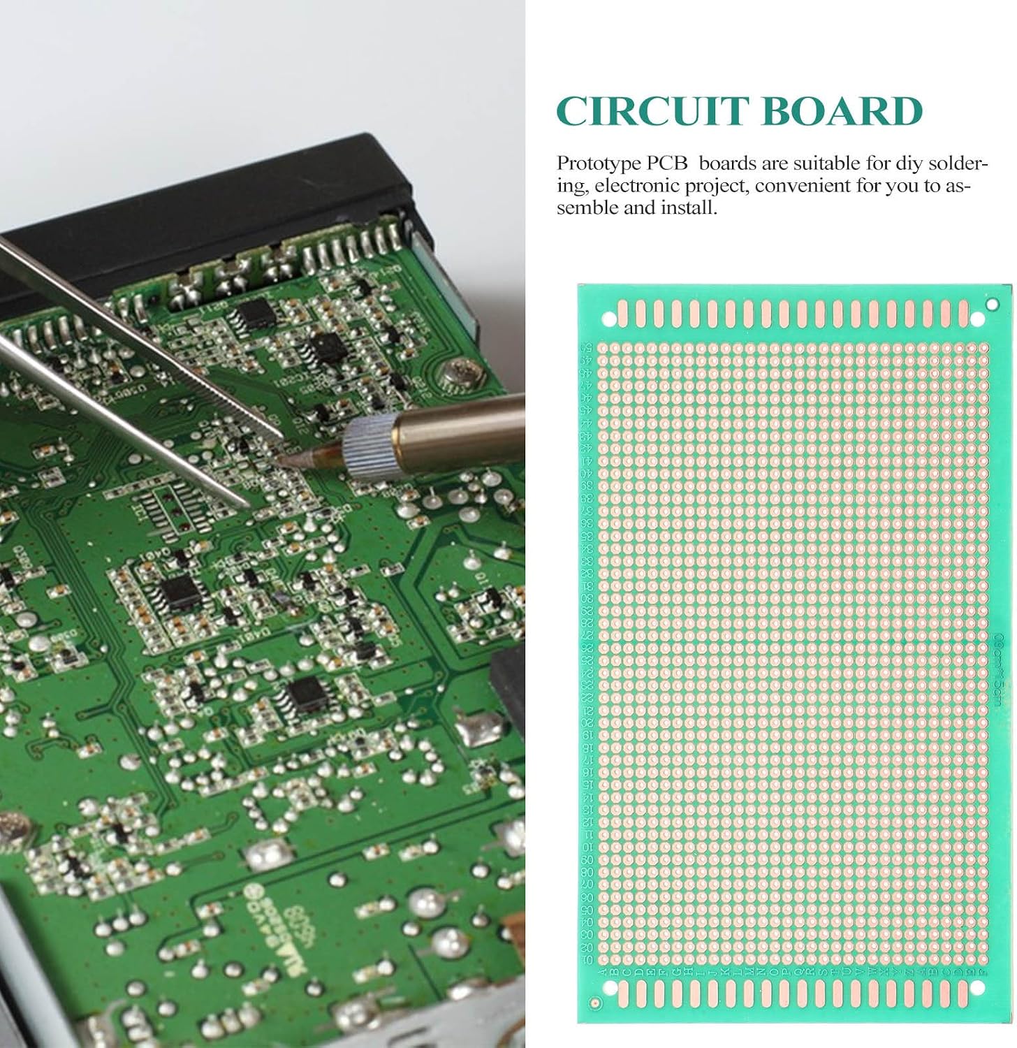 Single-Sided PCB Circuit Board with Practical Use and Enhanced Versatility 5pcs Resin and Fiberglass Material for Reliable Circuit Board for Electronic Projects and DIY Soldering