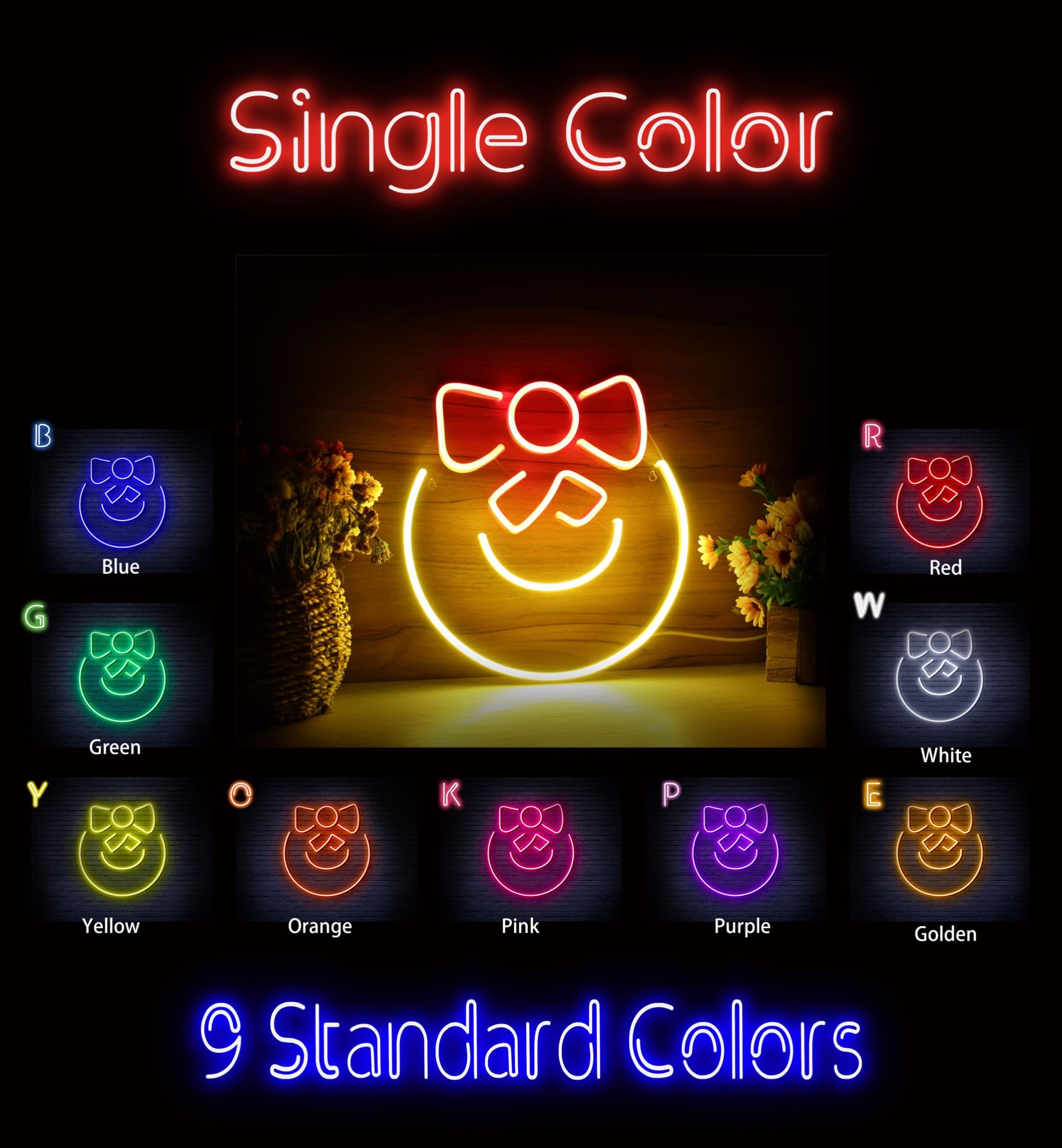 ADVPRO Letrero de neón LED de silicona flexible con cinta de Navidad - dorado - st16s66-fnu0189-e