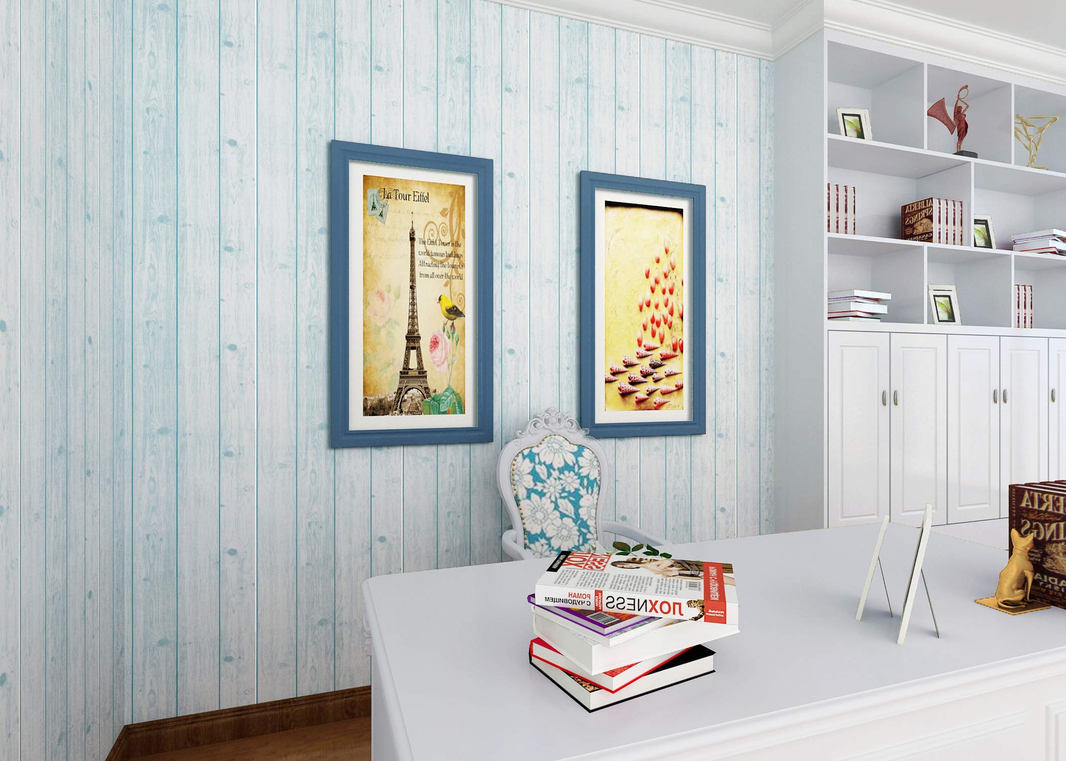 Oren Empower Self Adhesive Shades of Blue & White Stripes Wallpaper/Waterproof PVC Vinyl Wallpaper for Bedroom, Living Room, Dining Hall, Master Room - 45 X 330 cm (B07VXHS8KP) Amazon Price History, Amazon Price Tracker