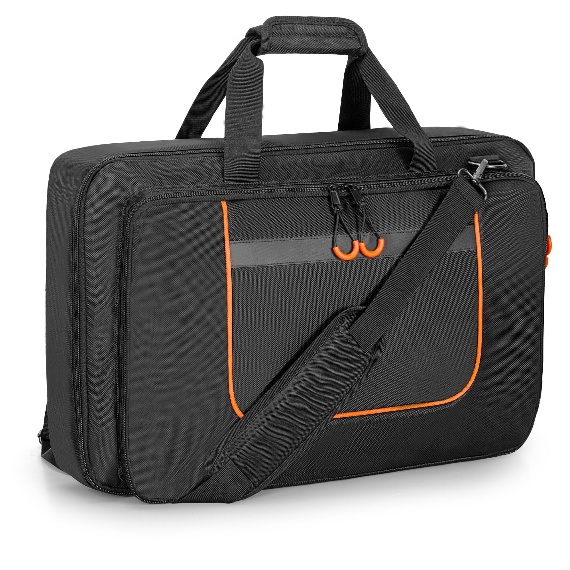 Rexmica Bolsa Acolchada para Controlador DJ, Compatible con Pioneer DDJ-FLX4/DDJ-400/DDJ-SB2/DDJ-SB3, con Compartimento para Ordenador Portátil y Bolsillos para Cables DJ, Auriculares, Accesorios