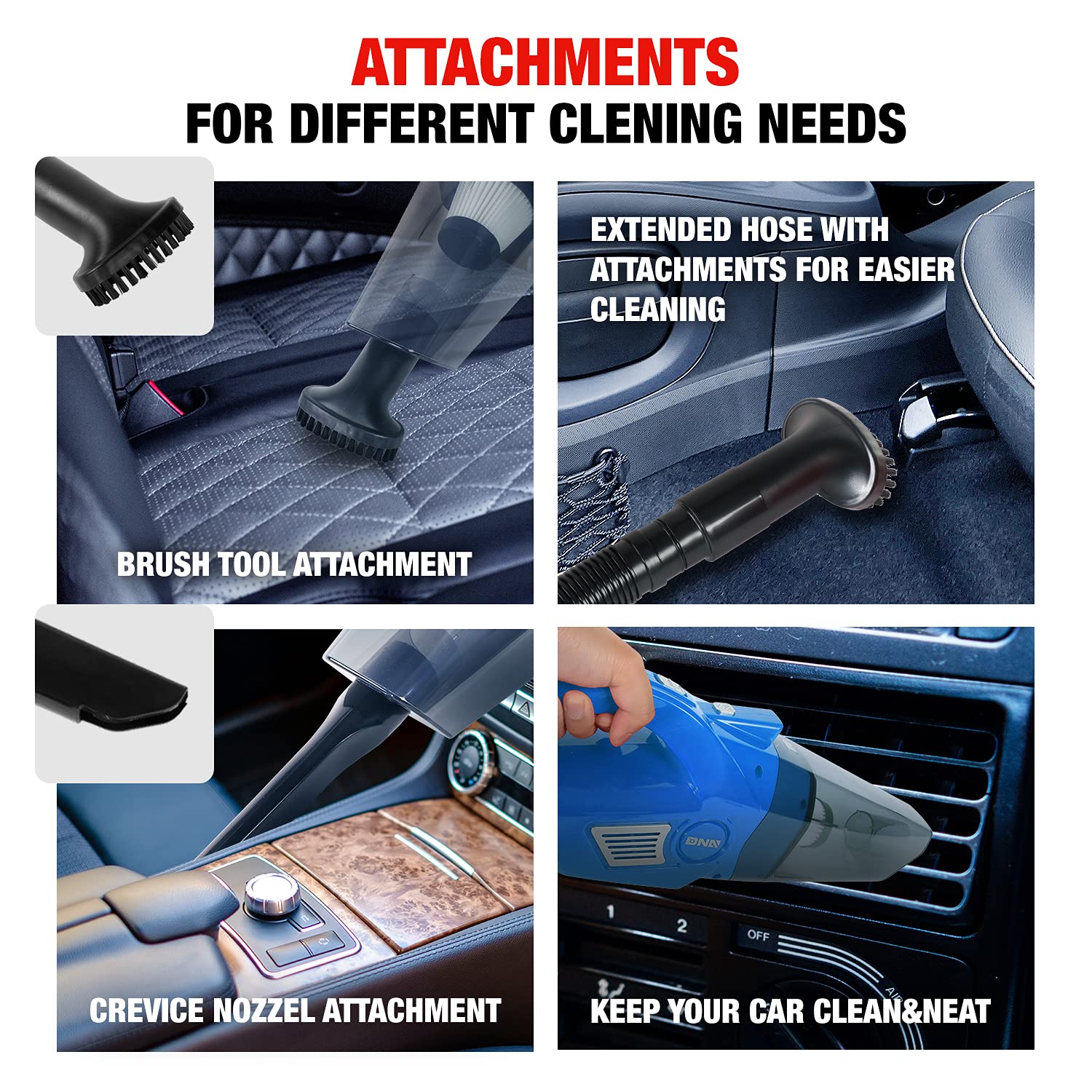 Mr. Nozzle Vacuum Claw Nozzle Tool Universal Attachment Compatible Fit with Hoses 1.5