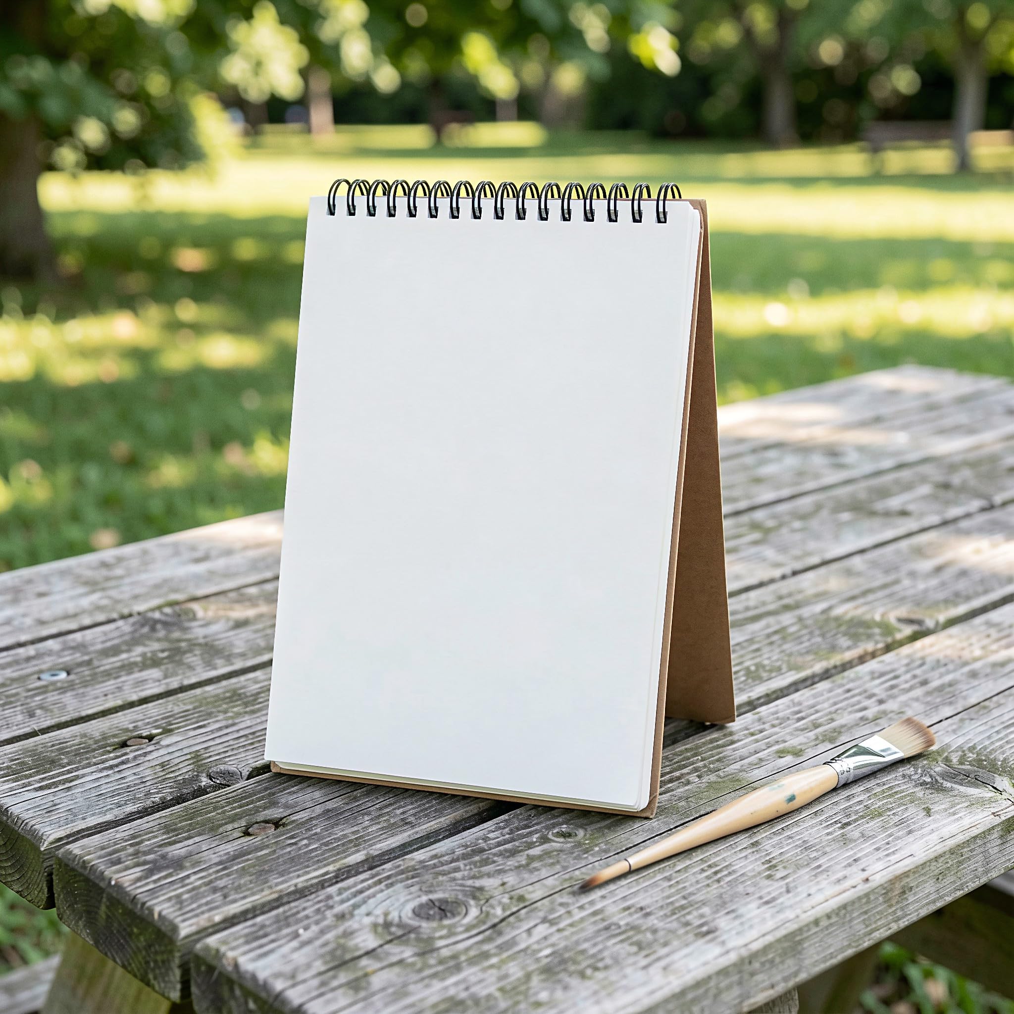 DIYEAH Cuaderno de dibujo con espiral de 4 piezas: Cuaderno de tapa dura de