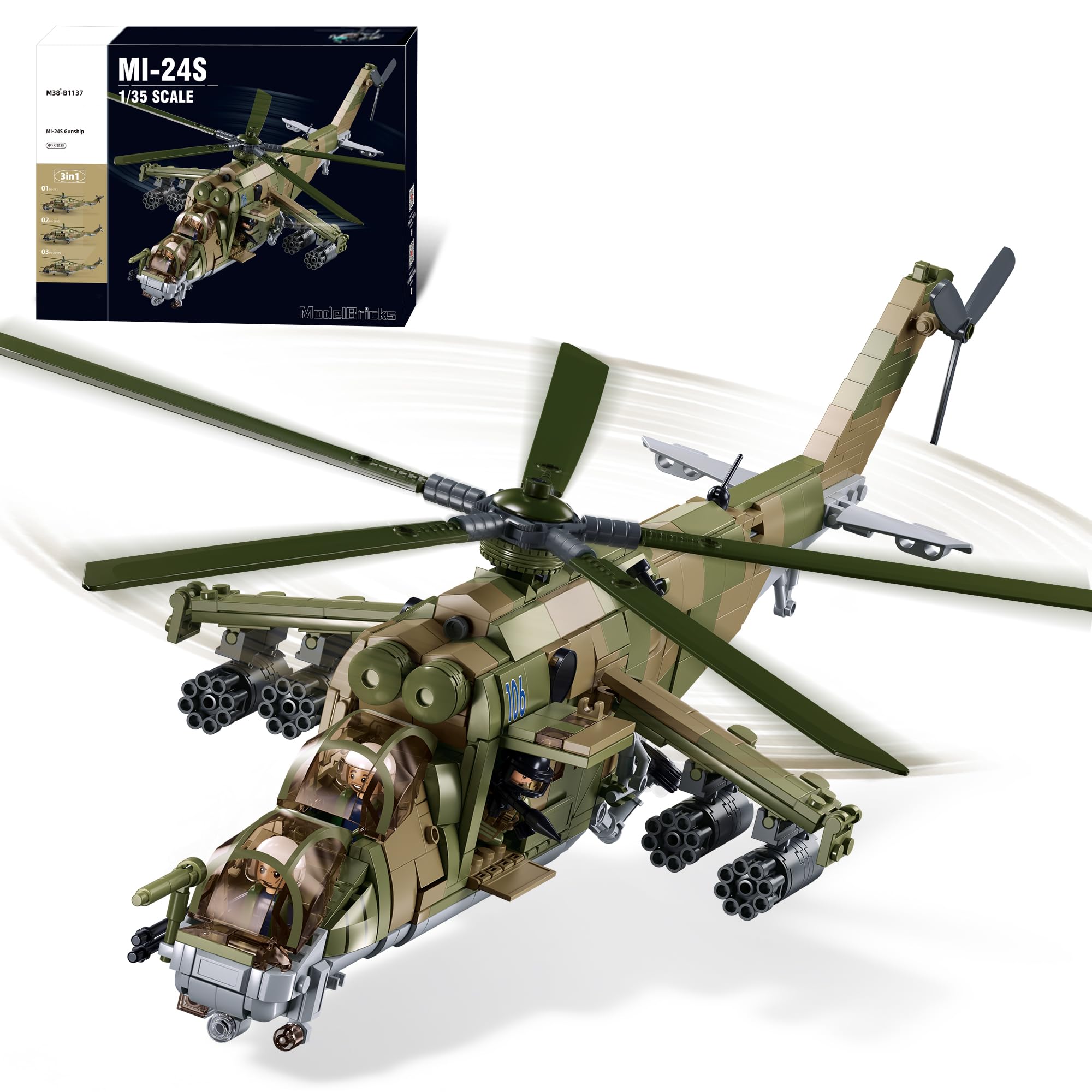 Amazon.co.jp: MI-24S ヘリコプター組み立てセット 軍用陸軍飛行機