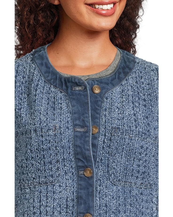 Tommy Bahama Perforated Tweed Crop Denim Jacket - #4 of 5