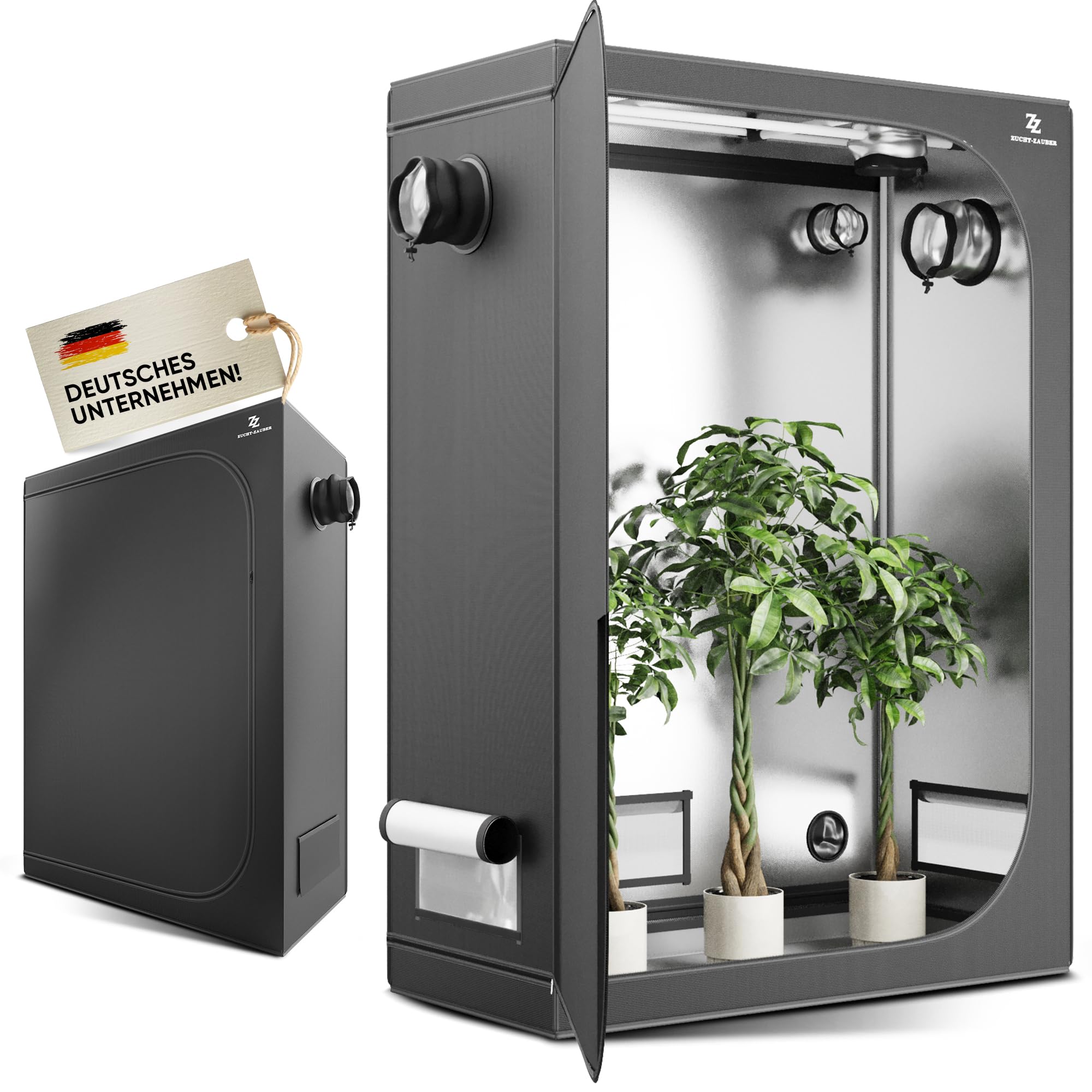 Sonnewelt Growzelt 100x100x200 Cm – Lichtdichte Grow Box Aus 600D Oxford, Mit Belüftung Für Indoor-Anbau