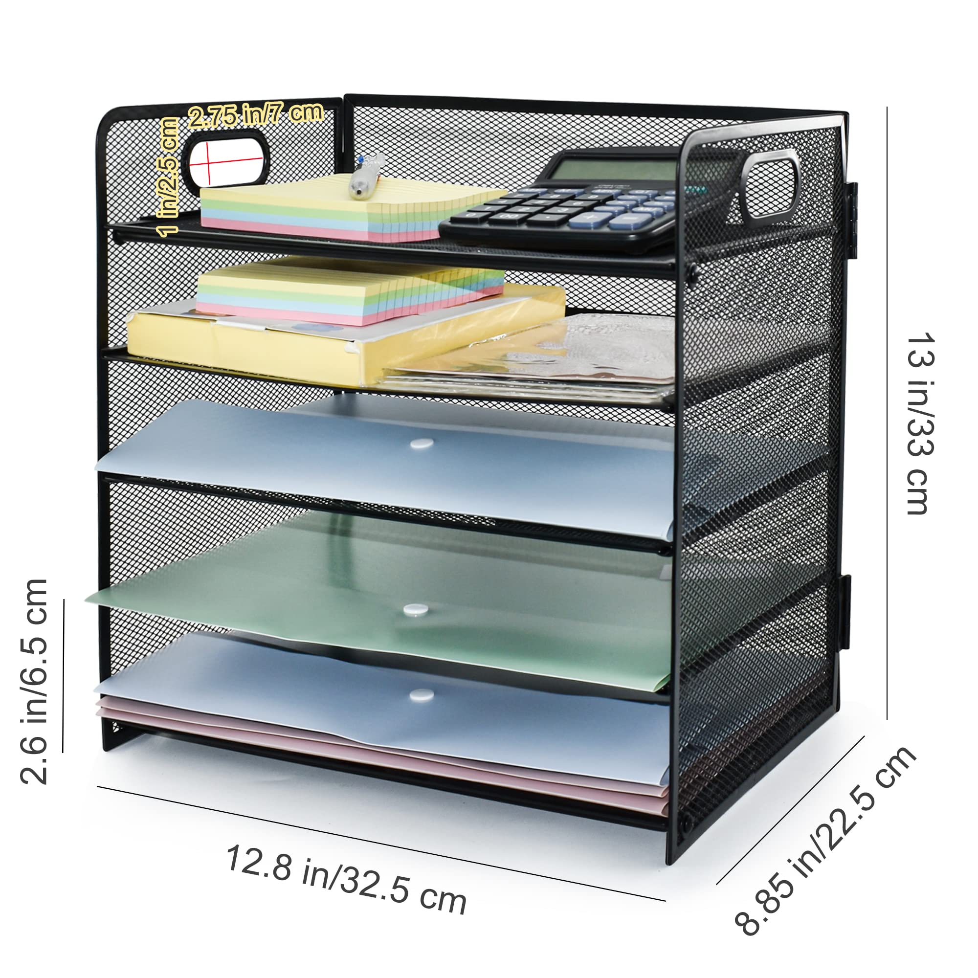 Amazon.co.jp: VANRA 書類トレー 5段 レタートレイ ハンドル付き