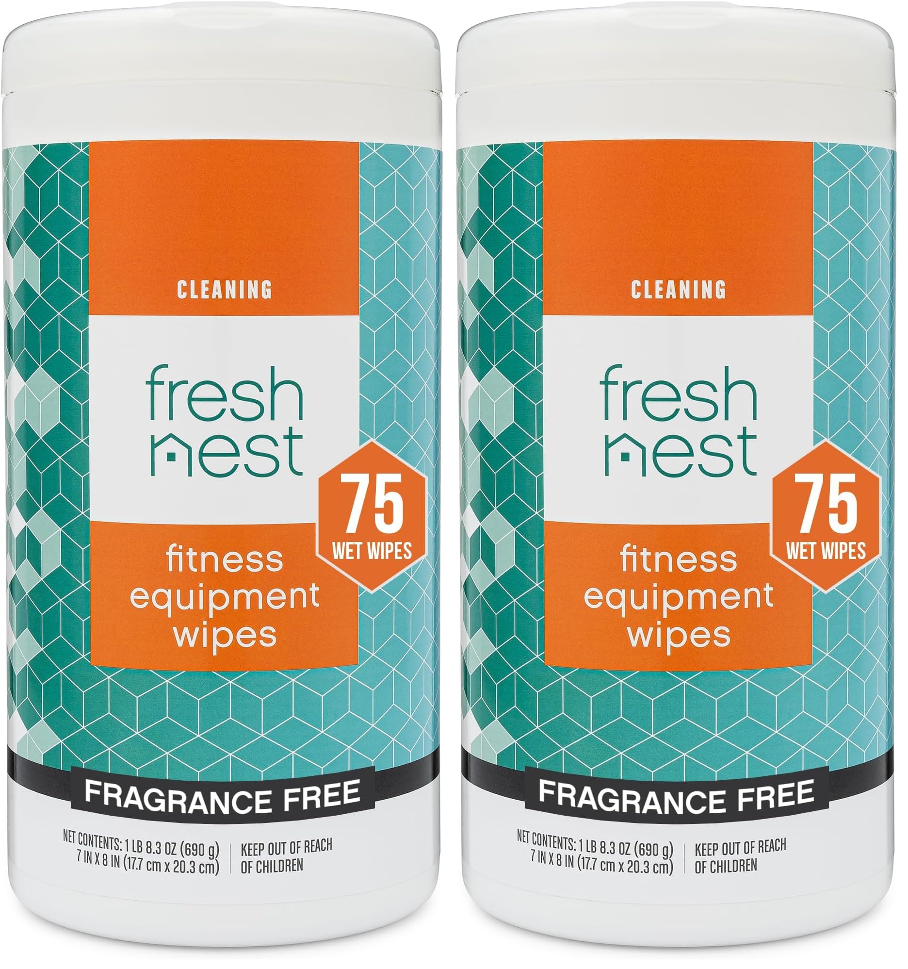 Fitness Equipment Wipes - Cleaning Wipes for Yoga Mats Pilates Studios Gyms Peloton Cycle Bikes Spas - Fragrance-Free