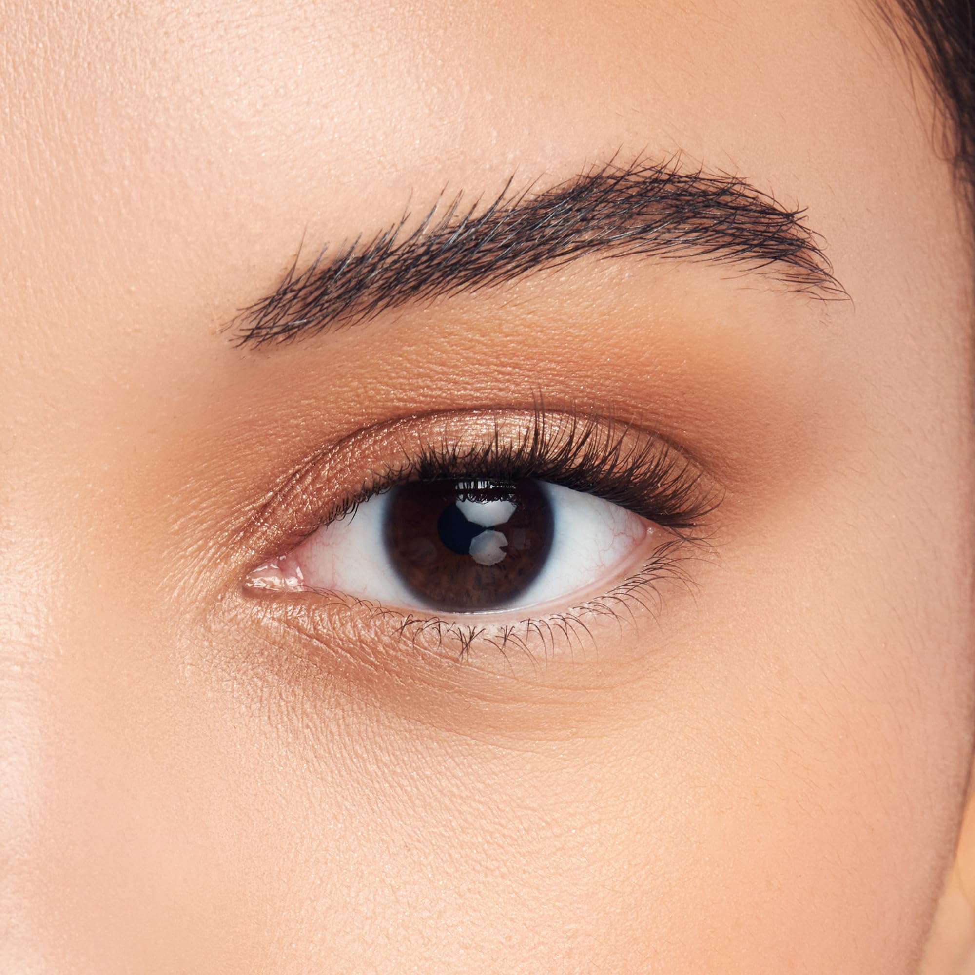 KISS imPRESS Press-On Falsies EASY TAB selbstklebende Wimpern, Schwarz, 'Authentic Natural', 1 Paar 5mm-7mm innere natürliche Volumen-Wimperncluster & 1 Paar 7mm-9mm äußere halbe Wimpern mit Easy Tabs