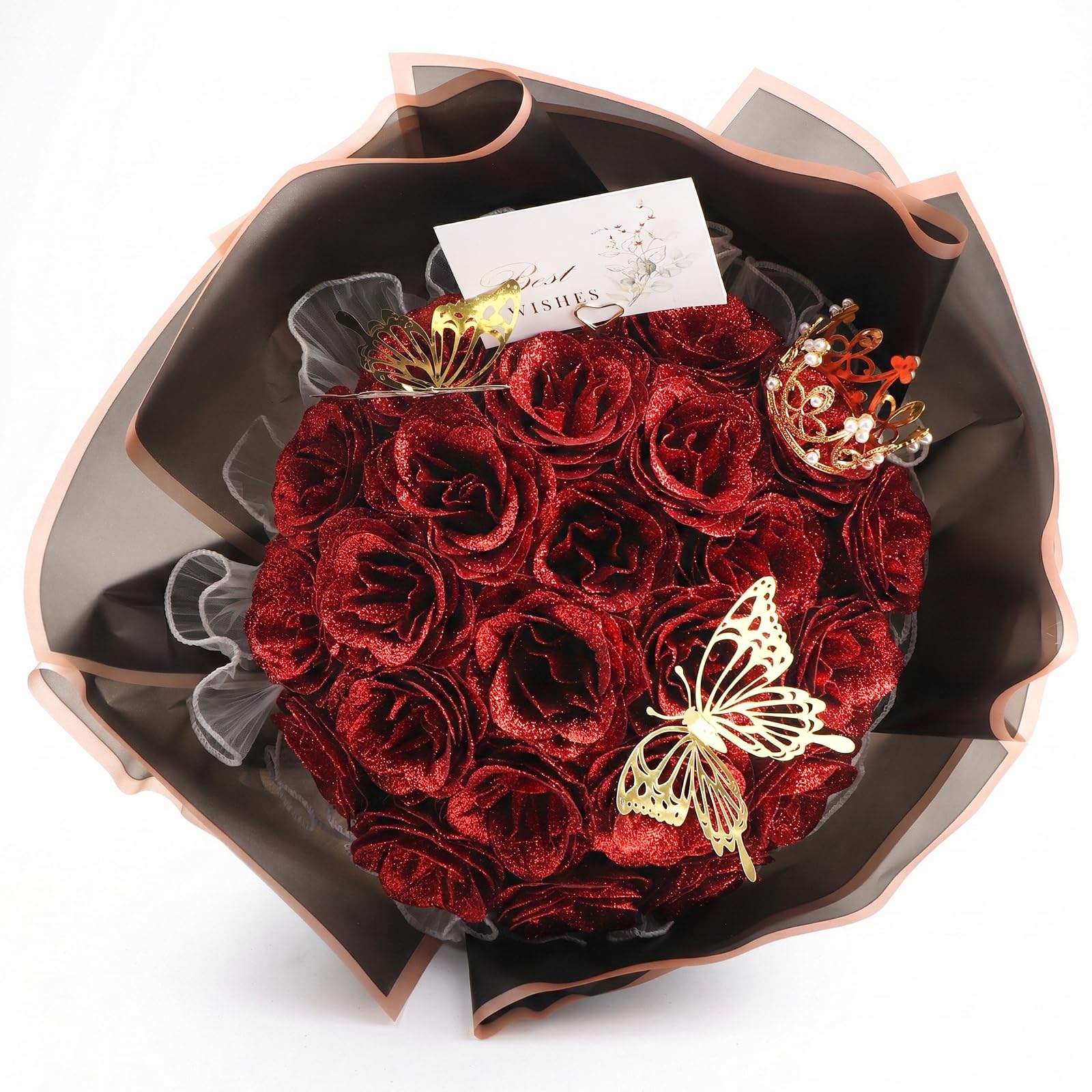 Roses éternelles pailletées DRAKEWOOD le cadeau de Saint Valentin