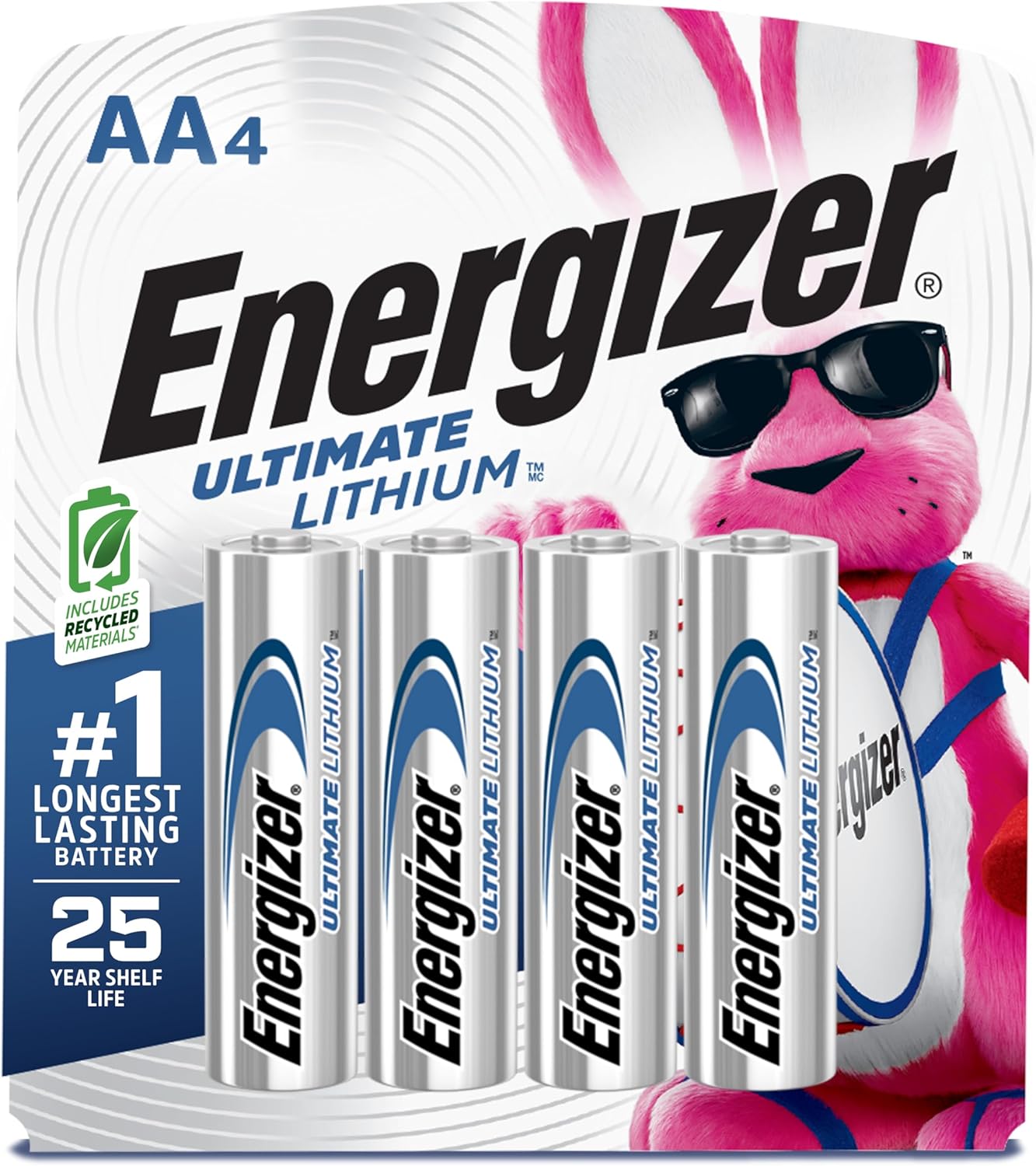 Product image of Energizer Ultimate Lithium AA Batteries, World's Longest Lasting Battery for High-Tech Devices (4 Each), Black (EVEL91BP4)