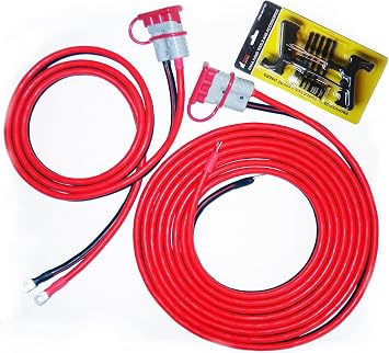 PAKA TOOLS REAL 1 GAUGE 32 FEET 24 FT & 8 FT UNIVERSAL QUICK CONNECT WIRING KIT, TRAILER MOUNTED WINCH, MADE IN THE USA,Tow service,Booster Cable, Jumper Cable,, 2481GPK