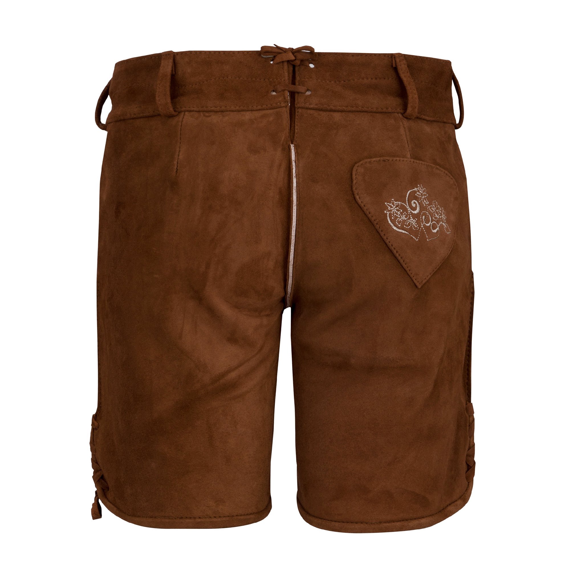 Almbock Trachtenlederhose Damen kurz oder extra-kurz - Viele Modelle in versch. Farben von Gr. 34-42 - Ziegen-Leder, Rinds-Leder, Büffel-Leder, Nappa-Leder, Wildleder