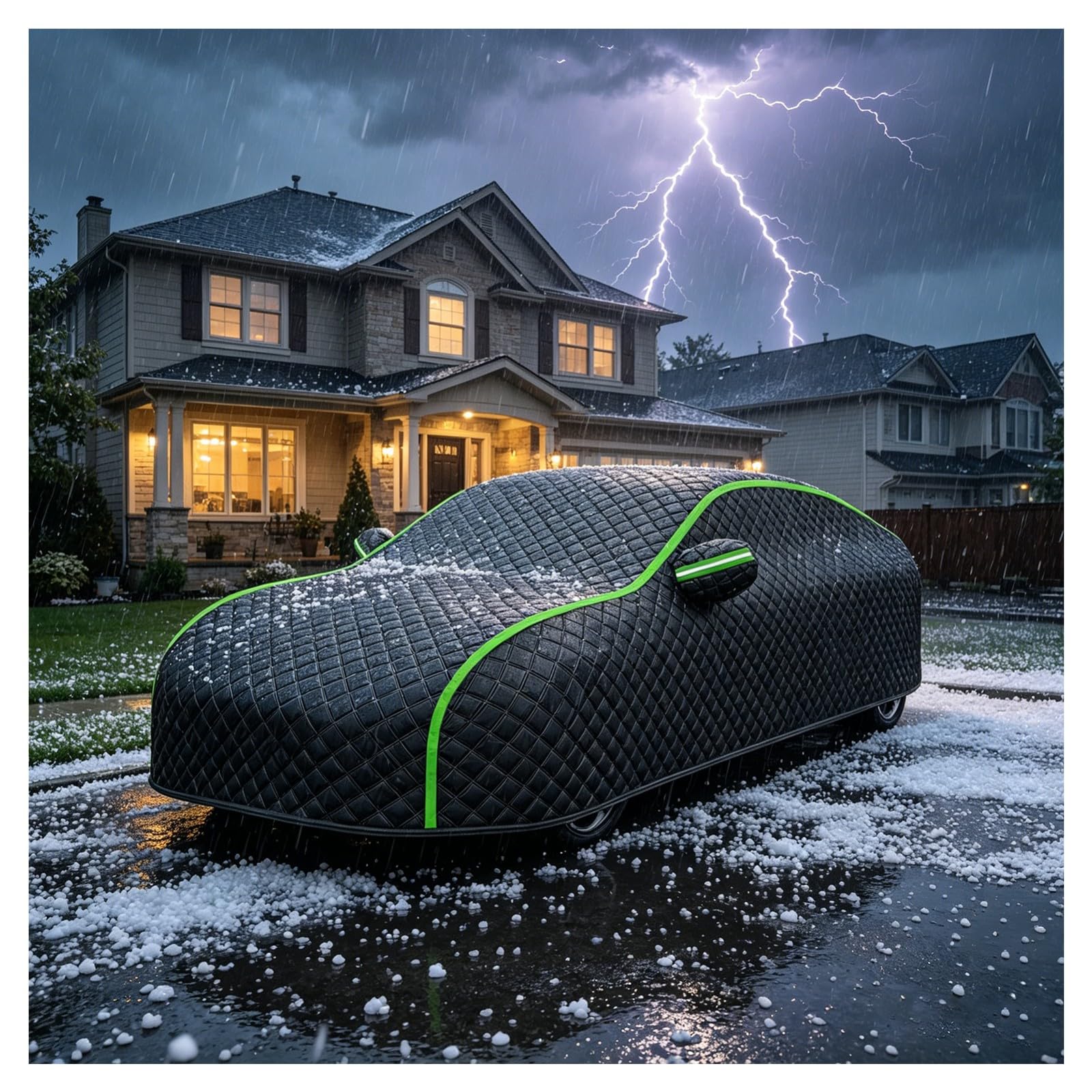 Bâche Voiture Anti-Grêle pour Peugeot 3008 GT-Line | Protection Contre la Grêle, Les Blizzards, Les Chutes D'objets, Les UV, Anti-âge, Plus épais, Convient à Toutes Les Saisons