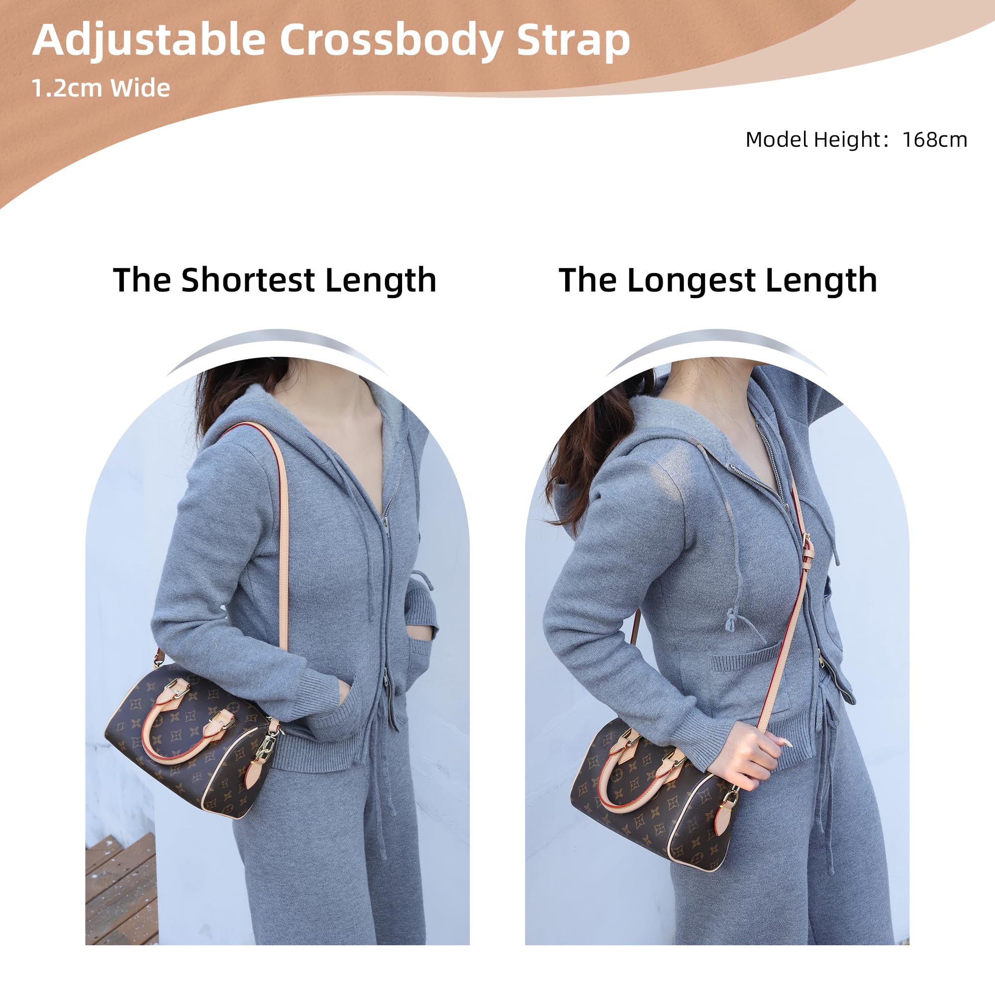 1 Tracolla Per Borsa In Pelle PU 120 Cm/60 Cm, Borsa A Tracolla A - Foto 12