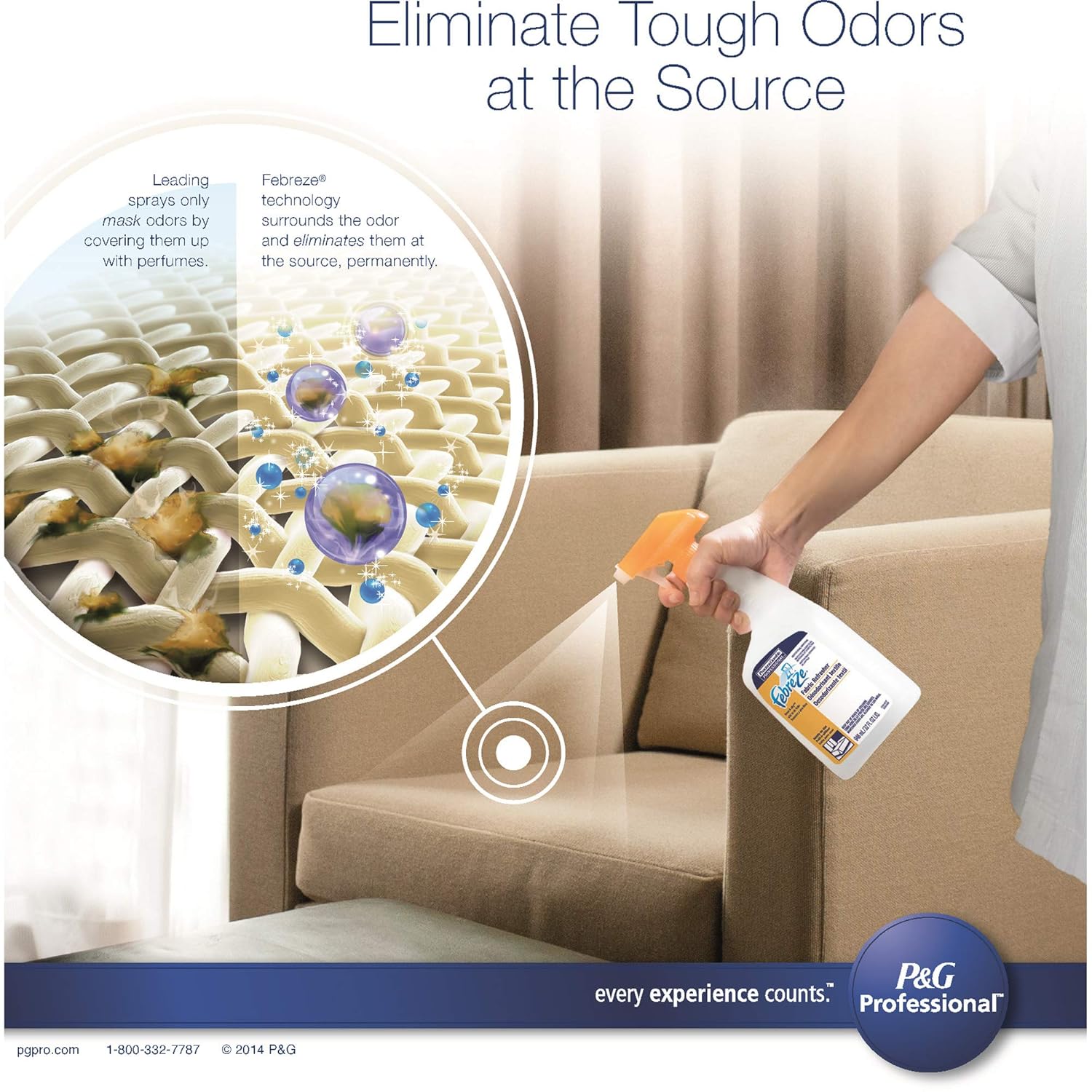 P&G Professional-33032CT Bulk Odor Eliminator from Febreze, Static Guard and Deep Penetrating Fabric Refresher Refill, Fresh Clean Scent, 1 Gal. (Case of 3)- White: Industrial & Scientific