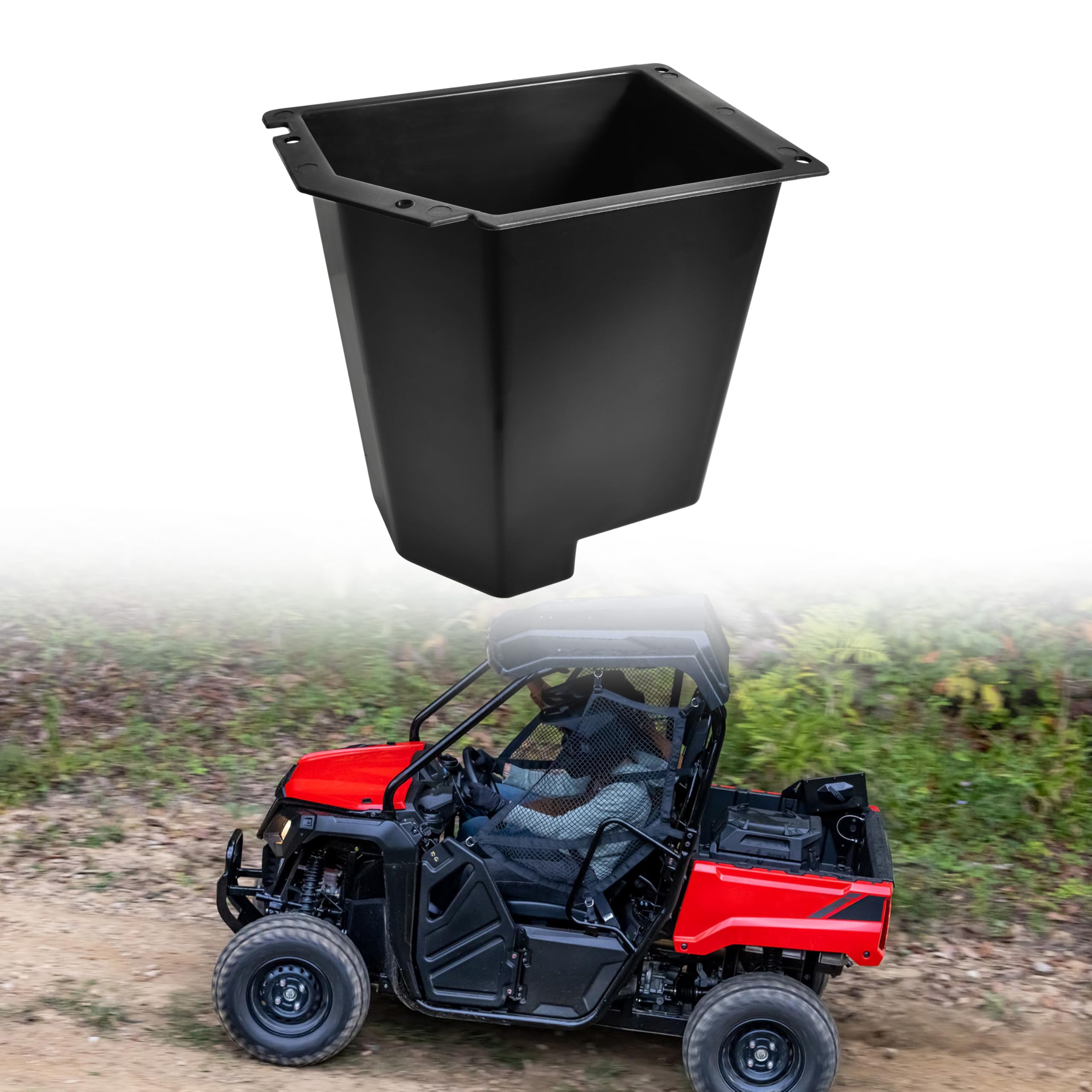 SLORIMOD 8.9L Underseat Storage Bin for Honda Pioneer 520 500 2015-2025 Accessories, Durable Polypropylene Under Seat Storage Organizer Box for Tools & Gear