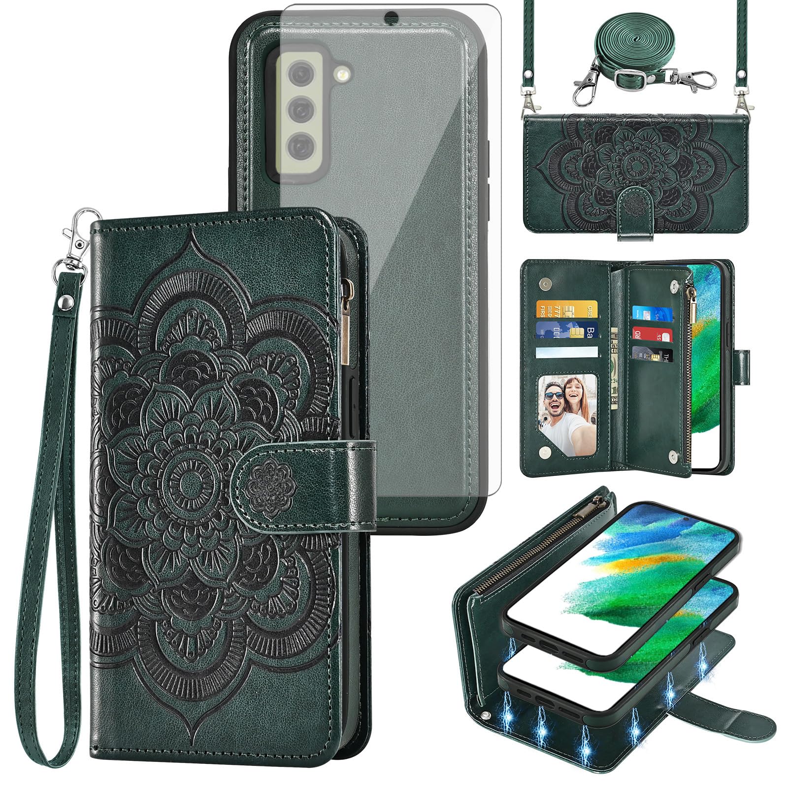 Étui protection intégrale Samsung S21 FE 5G anti-rayure avec verre écran inclus - 8