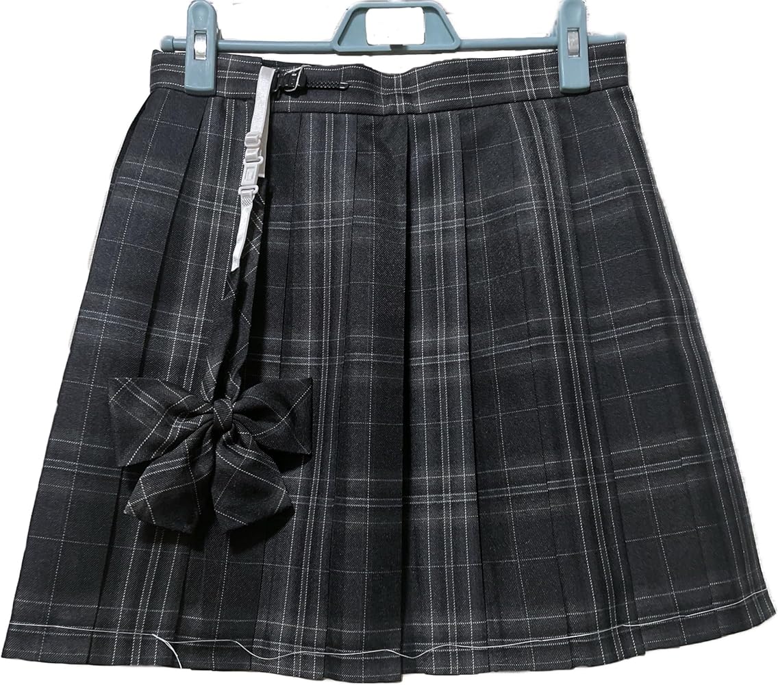 【新品213XXL】リボンつき　なんちゃって制服スカート　チェックスカート 新品紫4XL】リボンつき なんちゃって制服スカート チェックスカート