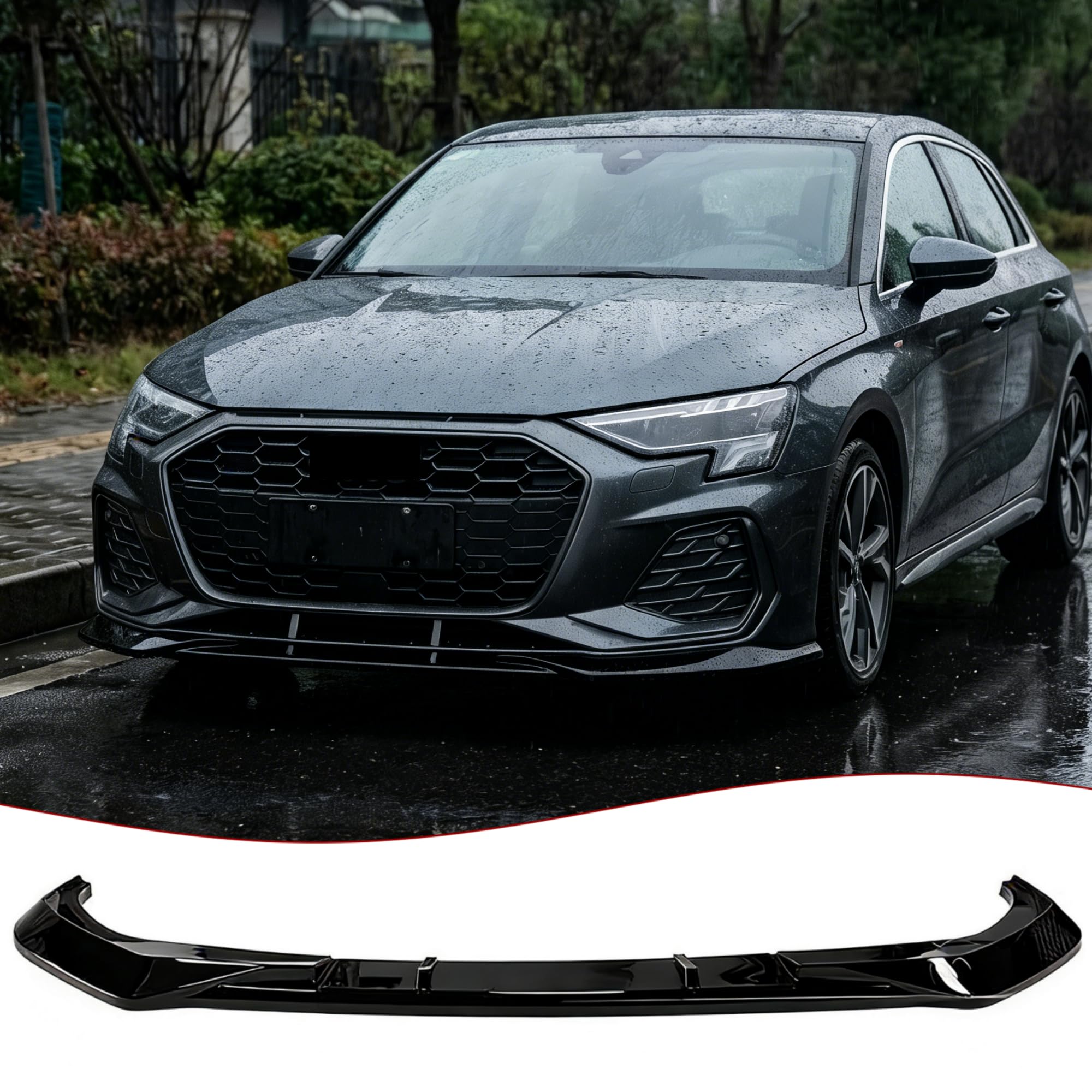 Amazon.com: STSEV01 Front Bumper Lip Splitter Spoiler Fit for Audi