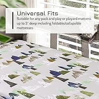 Vista 4 de Mini sábanas para cuna Mountain Pack N Play, suaves, transpirables, portátiles, para bebé niño