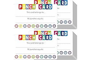 Punch Reward Cards for Students and Businesses (332 Pack)