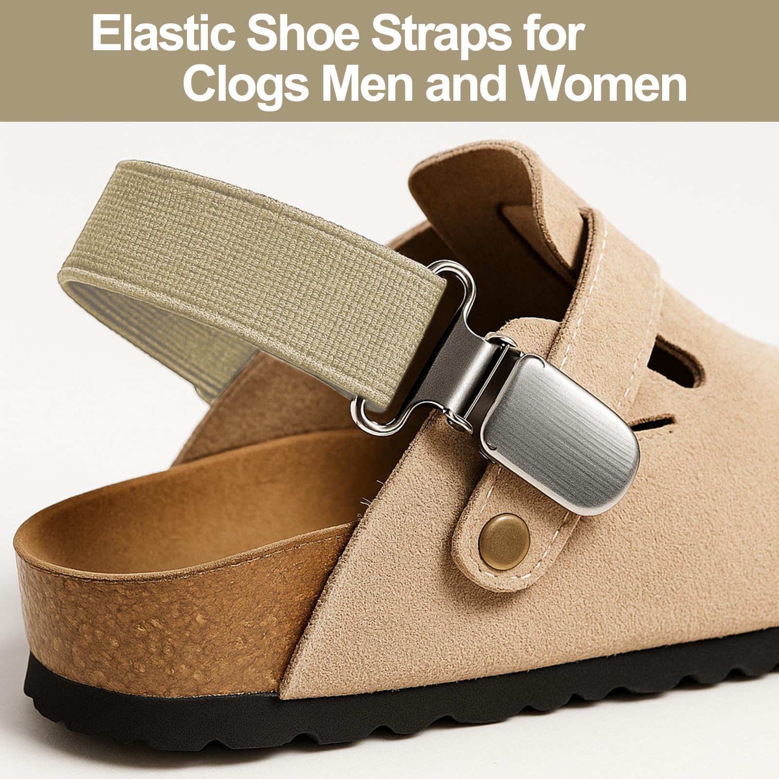 6 piezas de ajuste de cintura para pantalones, cinturón de cincha de cincha, correas elásticas ajustables para sandalias, clip para pantalones para mujeres y hombres, Negro, marrón, marrón 4