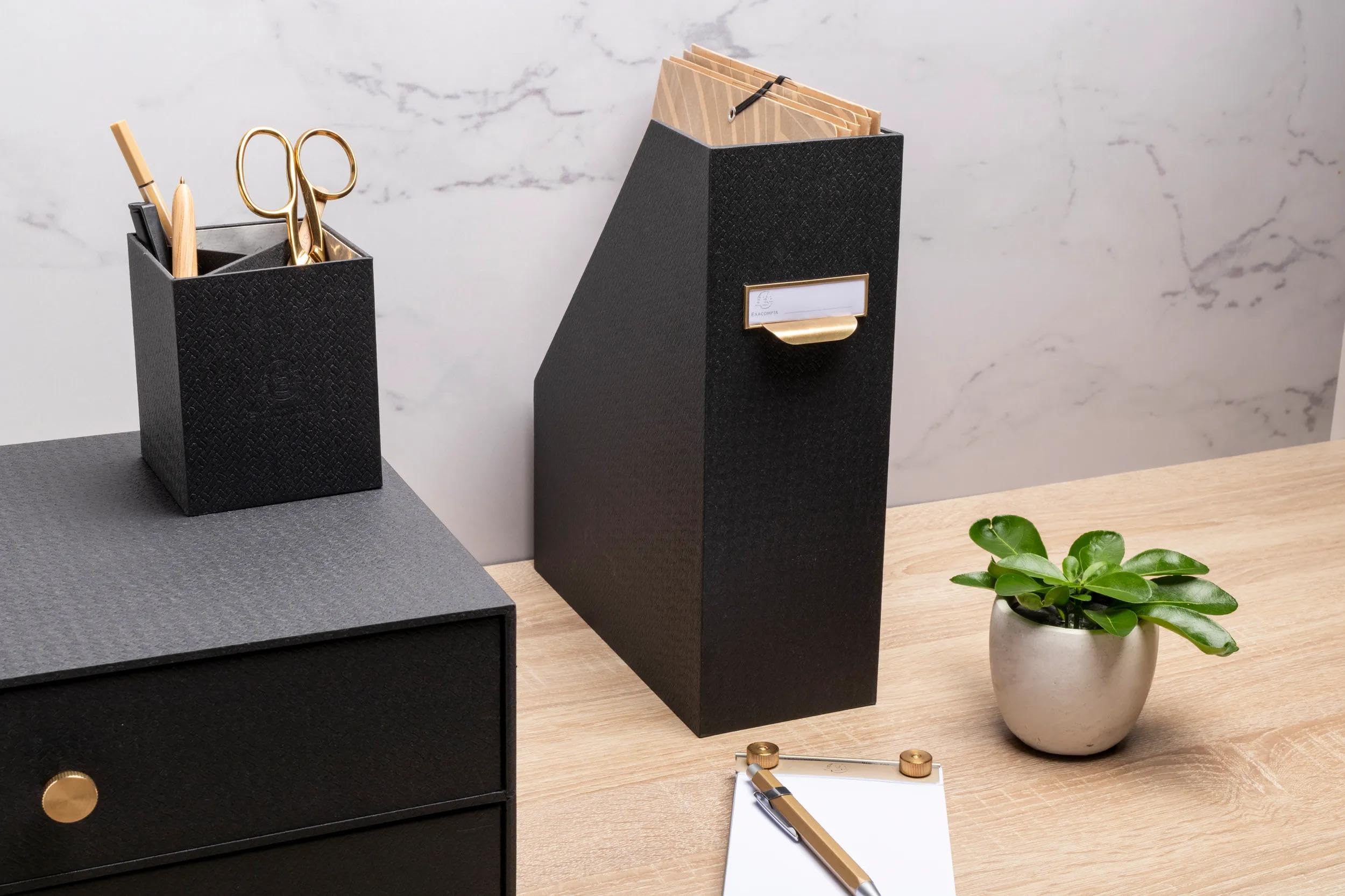 Exacompta Office By Me porte-revues carton A4 A4+ 31x25x10 cm Noir