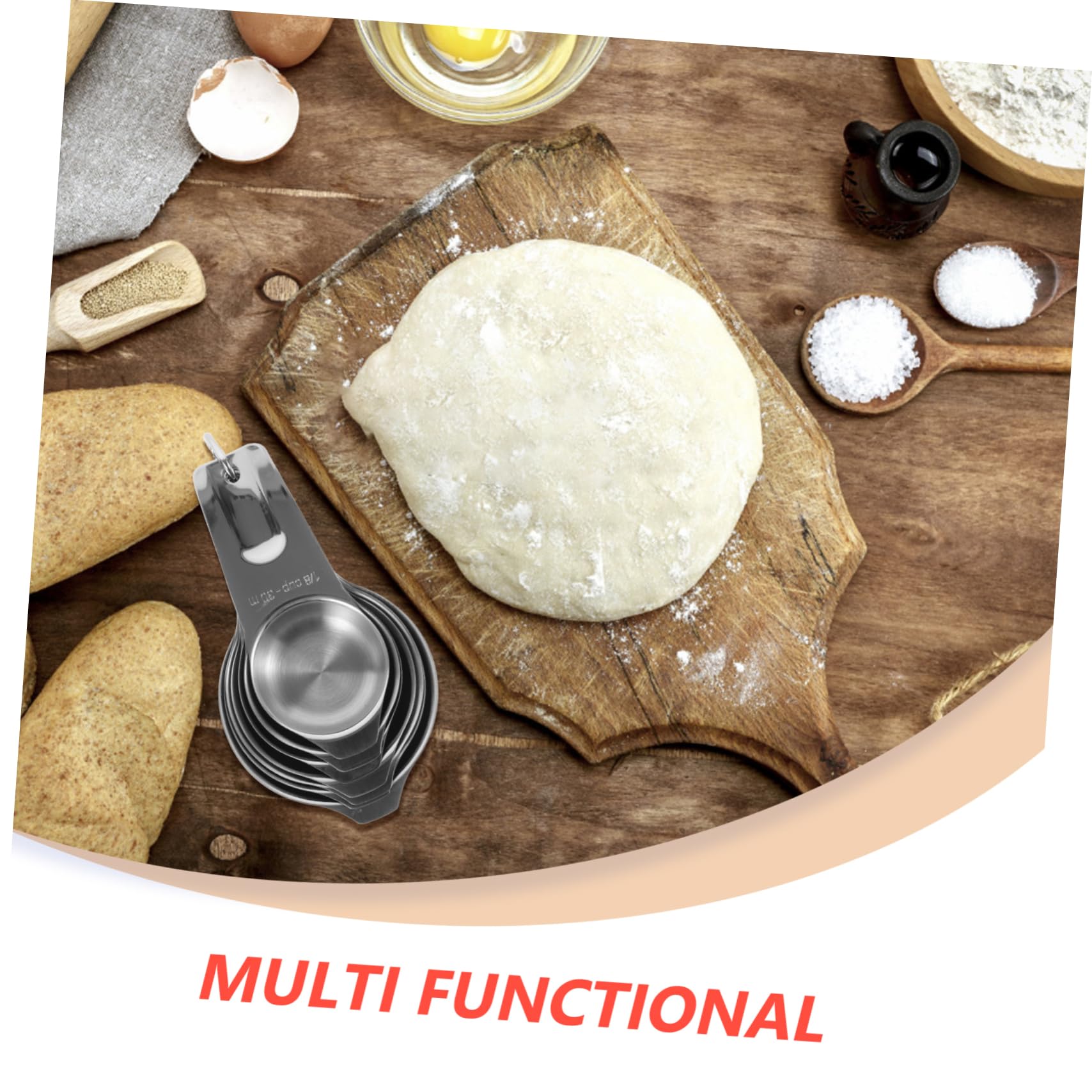 Zerodeko Ensemble de Tasses à Mesurer Finition Élégante et Polyvalente en Acier Inoxydable avec Capacité Précise 30ml à 240ml Cuisine et Pâtisserie