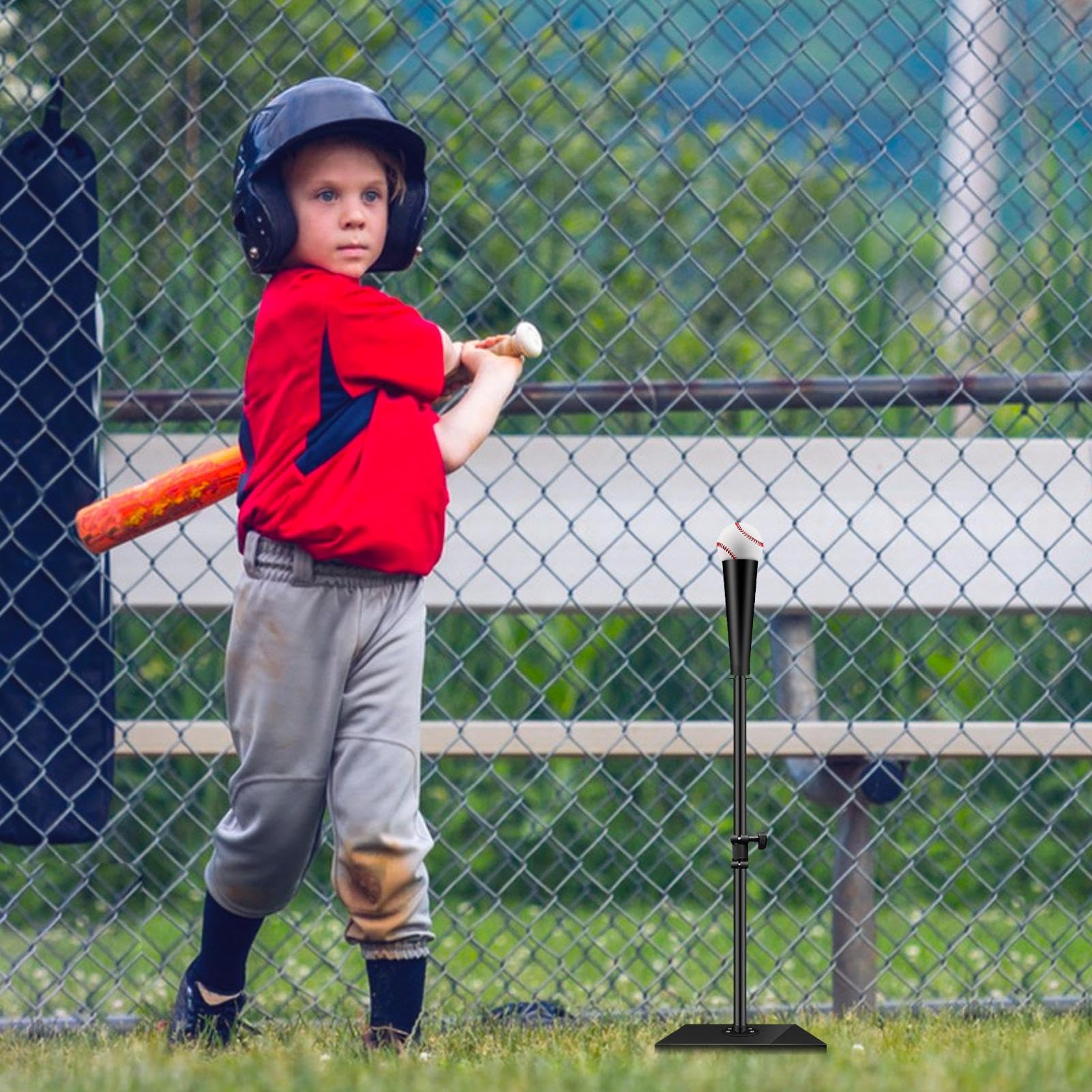 Soporte De Tee De Bateo Para Béisbol Tee De Bateo Portátil Con Soporte De