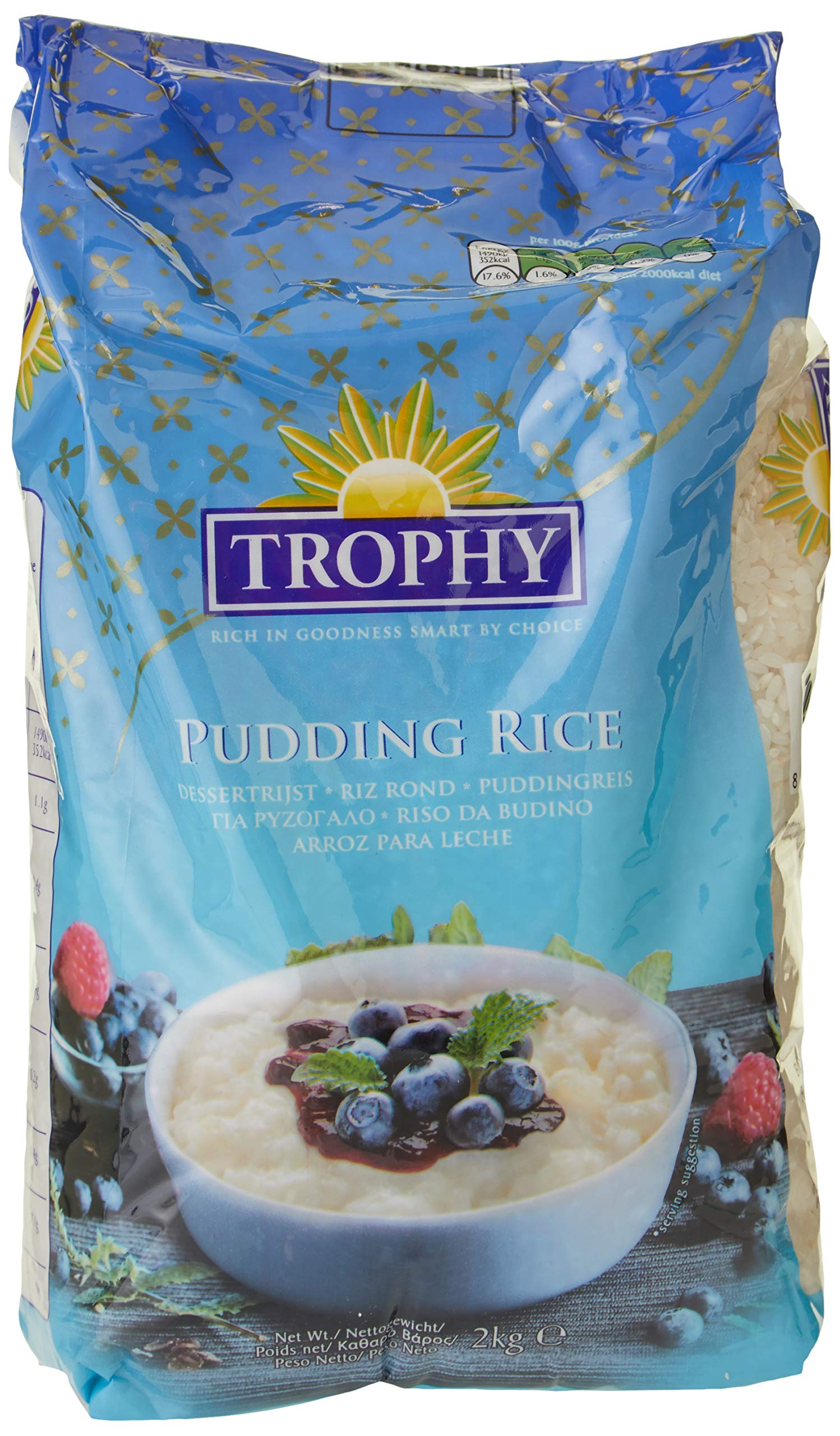 Trophy Pudding Rice, 2 kg, Pack of 6