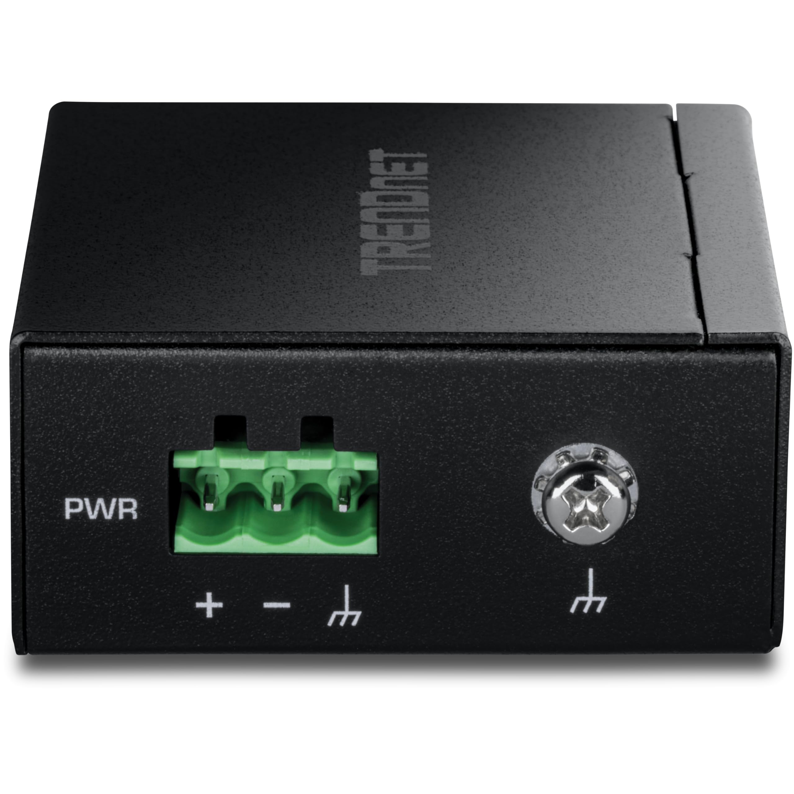 TRENDnet, TI-F11SFP, Convertitore multimediale industriale,100/1000Base-T per SFP, hardware di montaggio su guida DIN e a parete incluso, nero