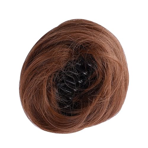 Miniatura 5 de Peluca de cabello sintético largo ondulado marrón con trenzas para mujer, pelucas de cosplay (marrón claro)
