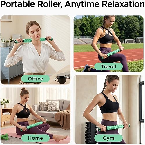 Miniatura 102 de Rodillo de masaje de madera para piernas y muslos, herramienta de mano para aliviar la fascia, drenaje linfático y esculpir el cuerpo, masajeador