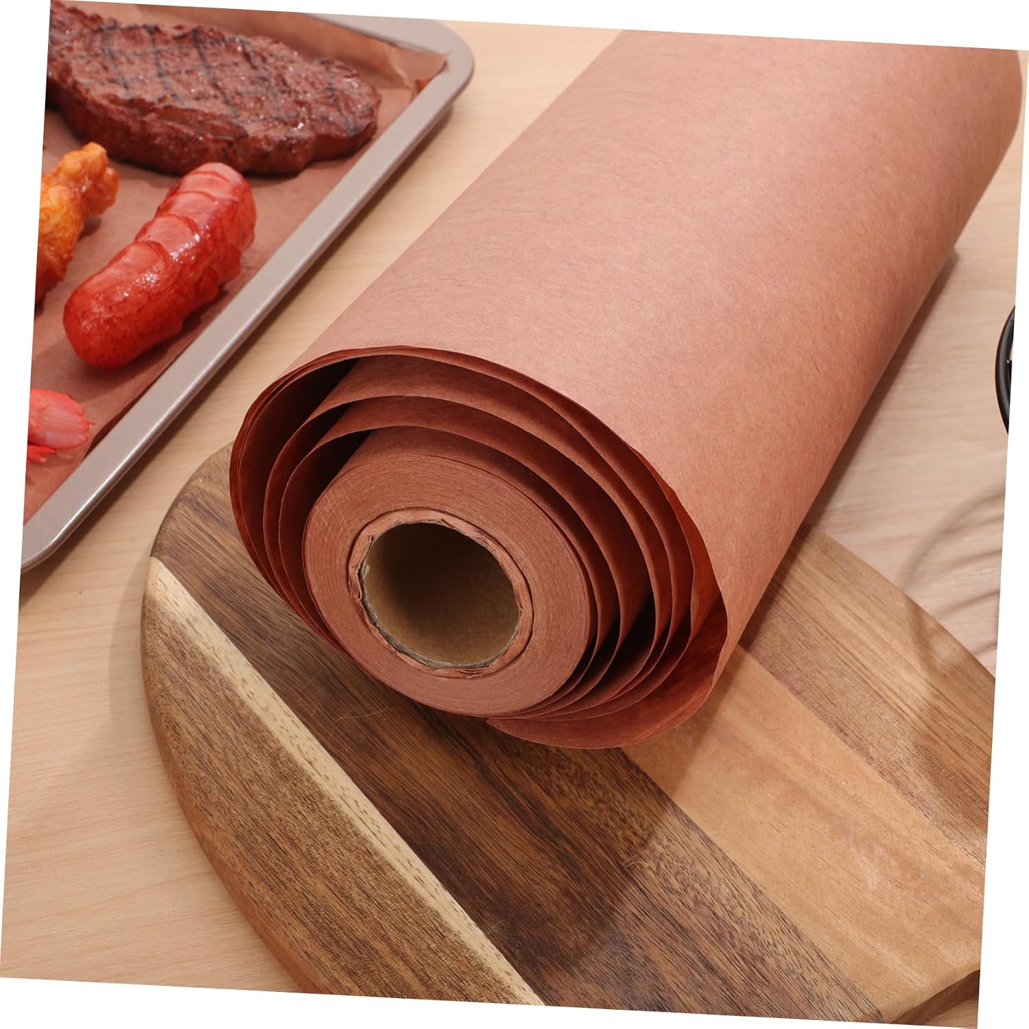 Kraft Butcher Paper Roll, 66g Tear Resistant Pink for Grilling