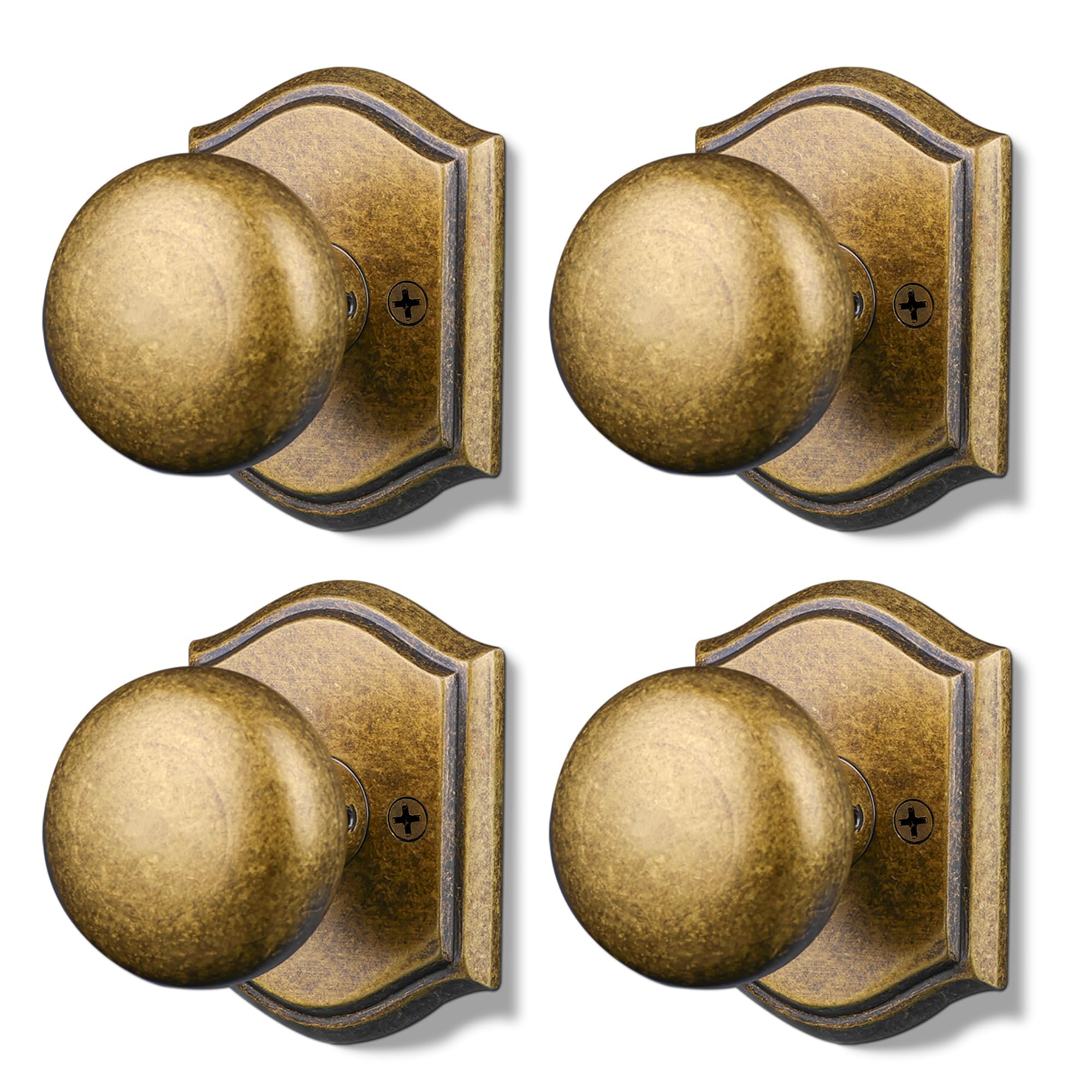 Vintage Brass Privacy Door Knob - Antique Style -26