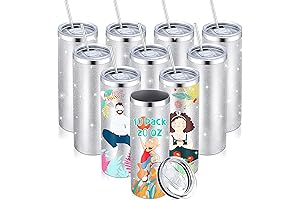 Zopeal Sublimation Tumblers Glitter 20 oz Skinny