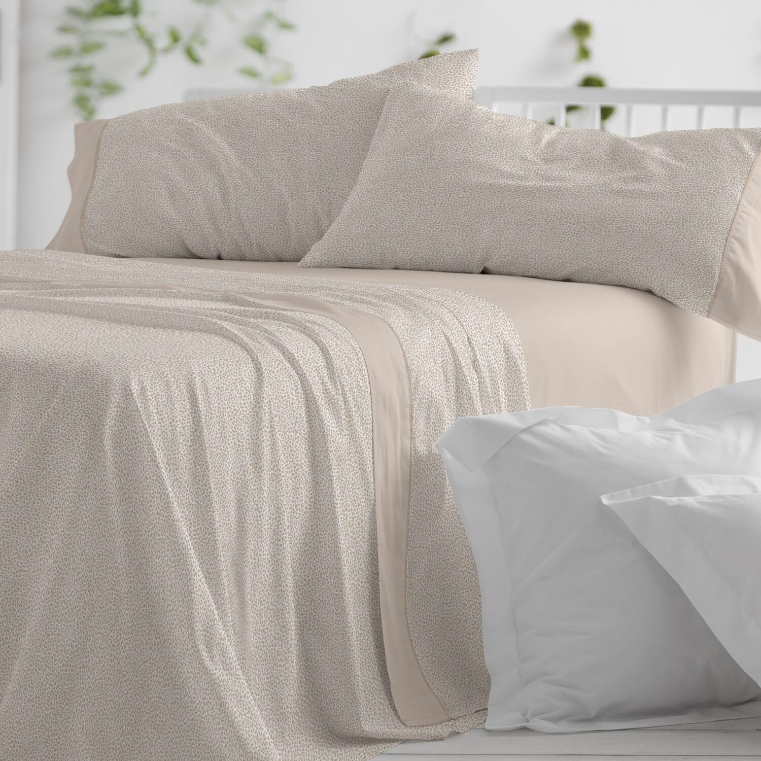 Burrito Blanco | Juego de sábanas | Cama de 150 a 160cm. (+Medidas Disponibles) | Diseño 047 | Color Arena (150-160x190/200cm.)