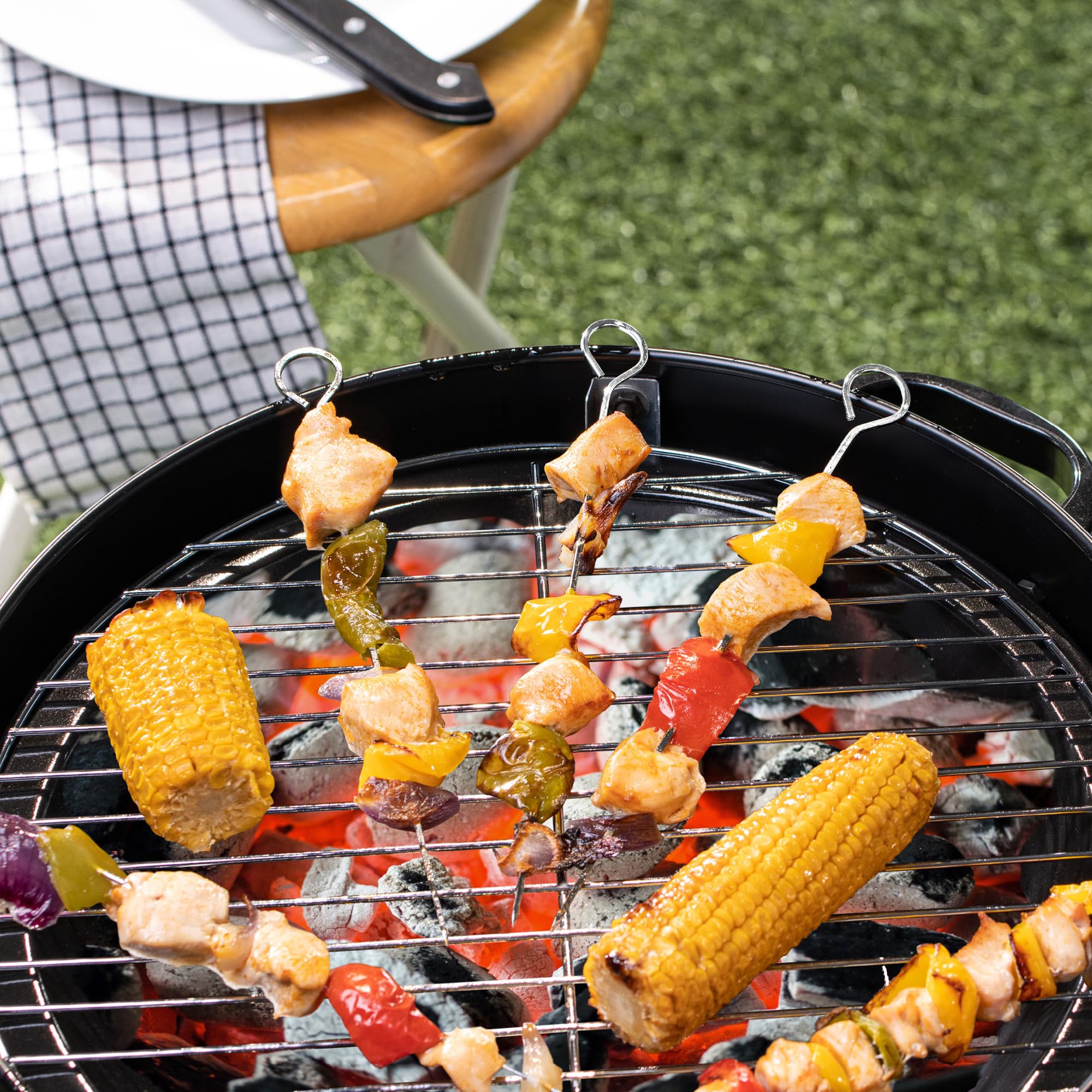 Set Spiedini Acciaio Inox Per Barbecue - 40 Pezzi, 40 Cm, Con Tubo