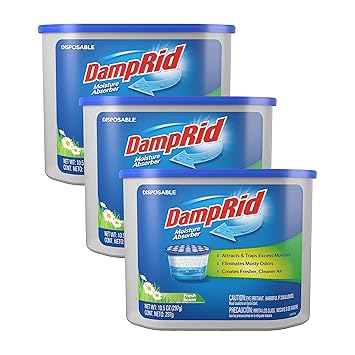 DampRid Fresh Scent Disposable Moisture Absorber Dehumidifier, White