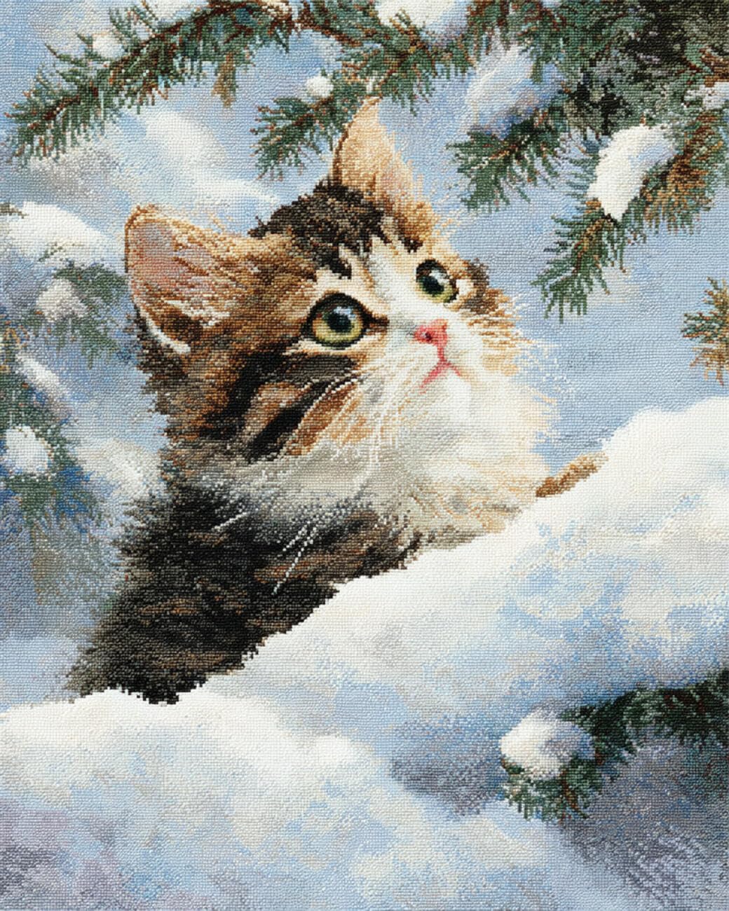 RKFLGEW DIY Bead Embroidery Kits Cat Portrait 50x70cm