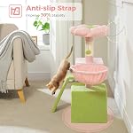 PAWZ Road Flower Cat Tree for Indoor Cats, [31.5''=80CM] Cute Cat Tower Cat Condo with Sisal Scratching Ramp, Cozy Hammock and Removable Top Bed Perch for Kittens, Pink