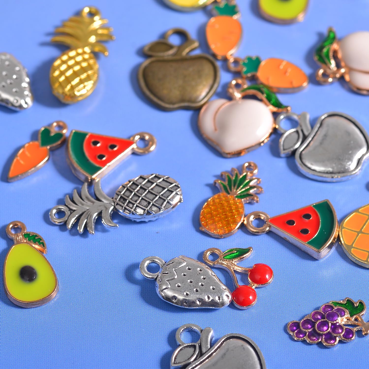Snapklik.com : Stino Bulk Enamel & Metal Fruit Charms For Jewelry ...
