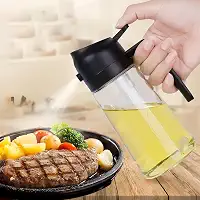 Pulverizador de óleo para cozinhar, garrafa dispensadora 2 em 1 para cozinha, 470 ml, grau alimentício para fritadeira a ar, salada, fritura, churrasco