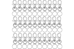 Anezus 200-Piece Keychain Swivel Hooks for Durable Charm and Lanyard Crafting