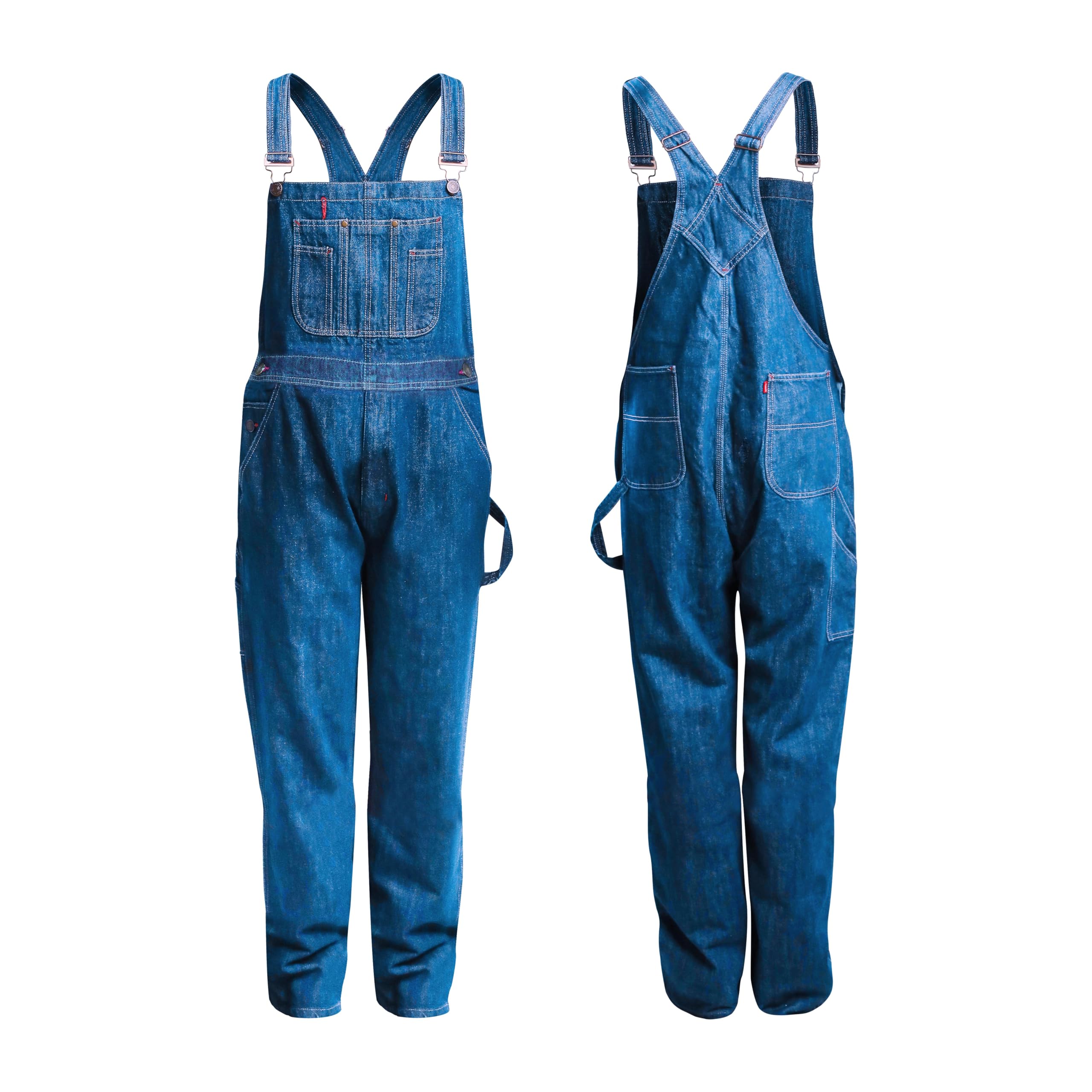 GREAT BIKERS GEAR - Overol con peto para hombre de mezclilla para hombre, talla grande y alta, ropa de trabajo resistente Mario Cargo