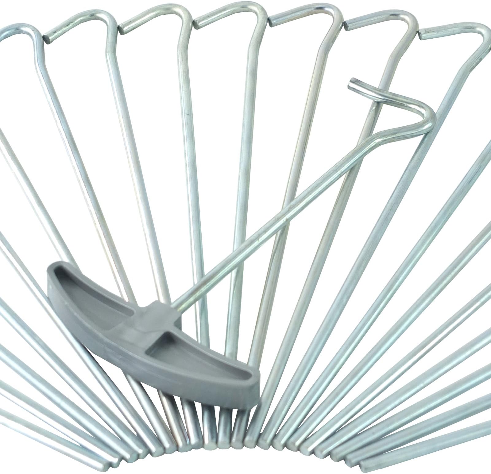 Target Homewaresยฎ Heavy Duty 9" Tent Pegs | Galvanised Steel | FREE Tent Peg Puller (50)