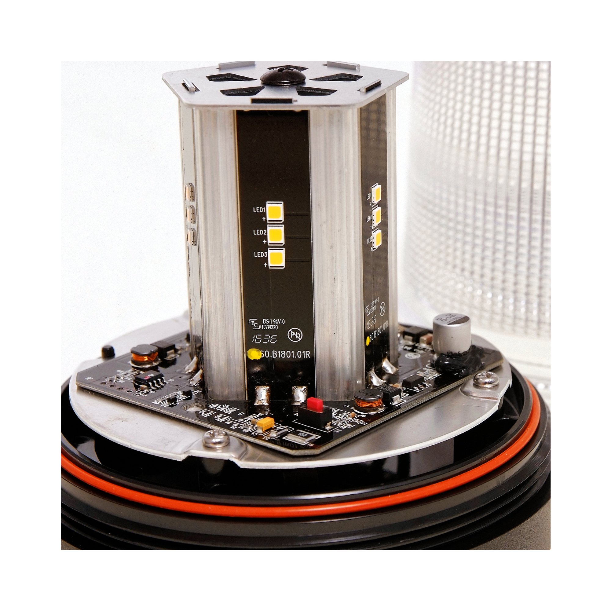 LED-MARTIN – Lámpara giratoria (Sesto – 11 Flash Patrón – Transparente/Amarillo – Base Magnética – 12 V 24 V. profesional Kenn lámpara, luz de aviso, Flash Lámpara para el uso en la carretera.
