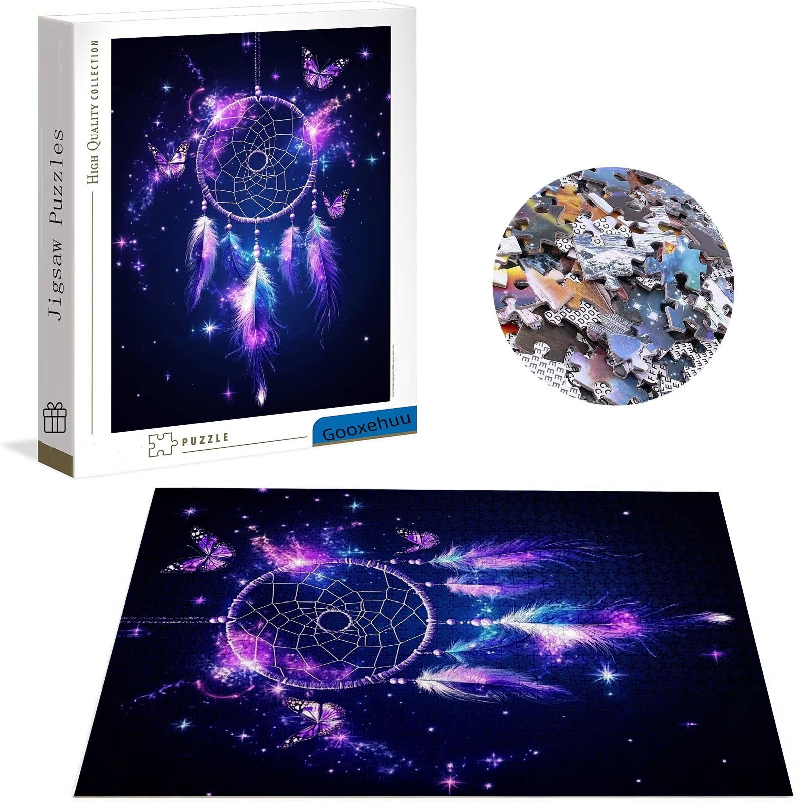 Puzzle 3000 elementów dla dorosłych, 3000 elementów, motyle, gry edukacyjne, drewniane puzzle, łapacz snów, prezenty dla nastoletnich chłopców w wieku 14-16 lat, 122 x 81 cm, g-768