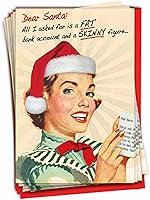 Vista 9 de NobleWorks - 12 Tarjetas de Felicitación Divertidas en Caja de 4.63 x 6.75 pulgadas, Tarjetas de Notas de Feliz Navidad para Vacaciones, Regalos