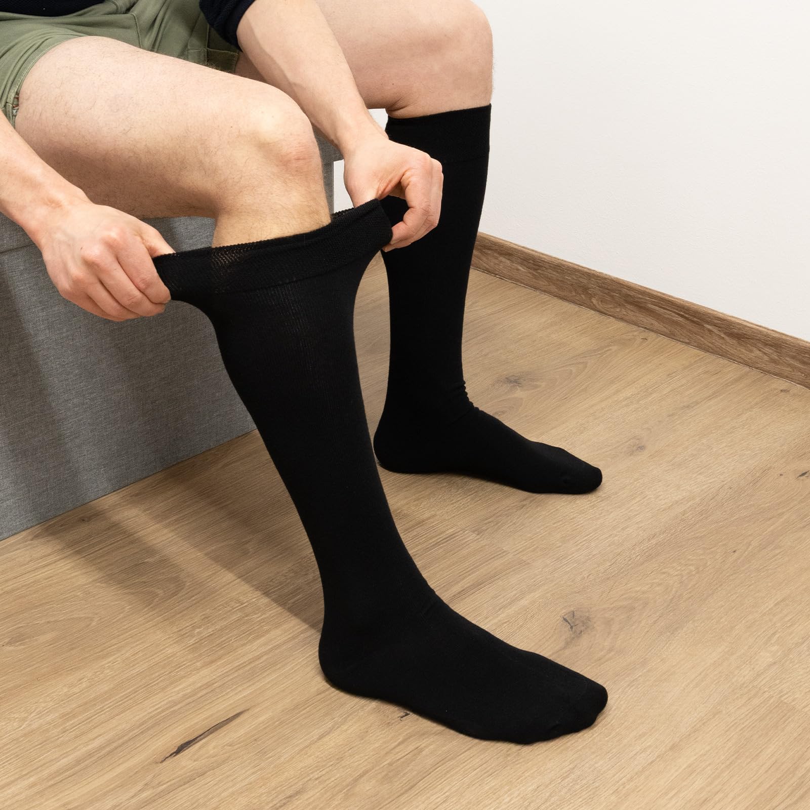 RS. Harmony | Kniestrümpfe für Herren | Extra Qualität Kneehigh | 12 Paar | schwarz | 39-42